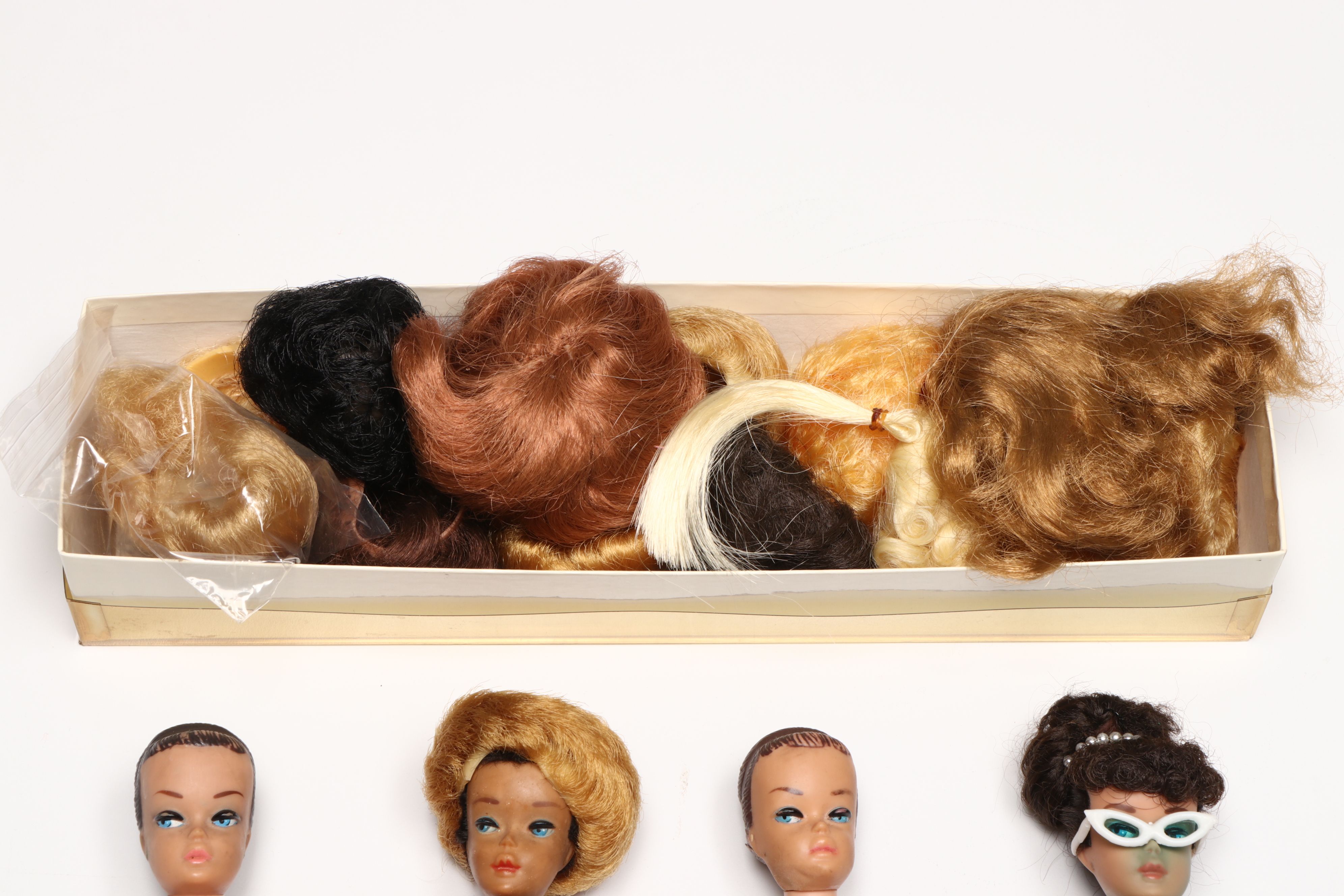 Mattel Barbie "Fashion Queen" Doll with Wigs and Other Dolls
