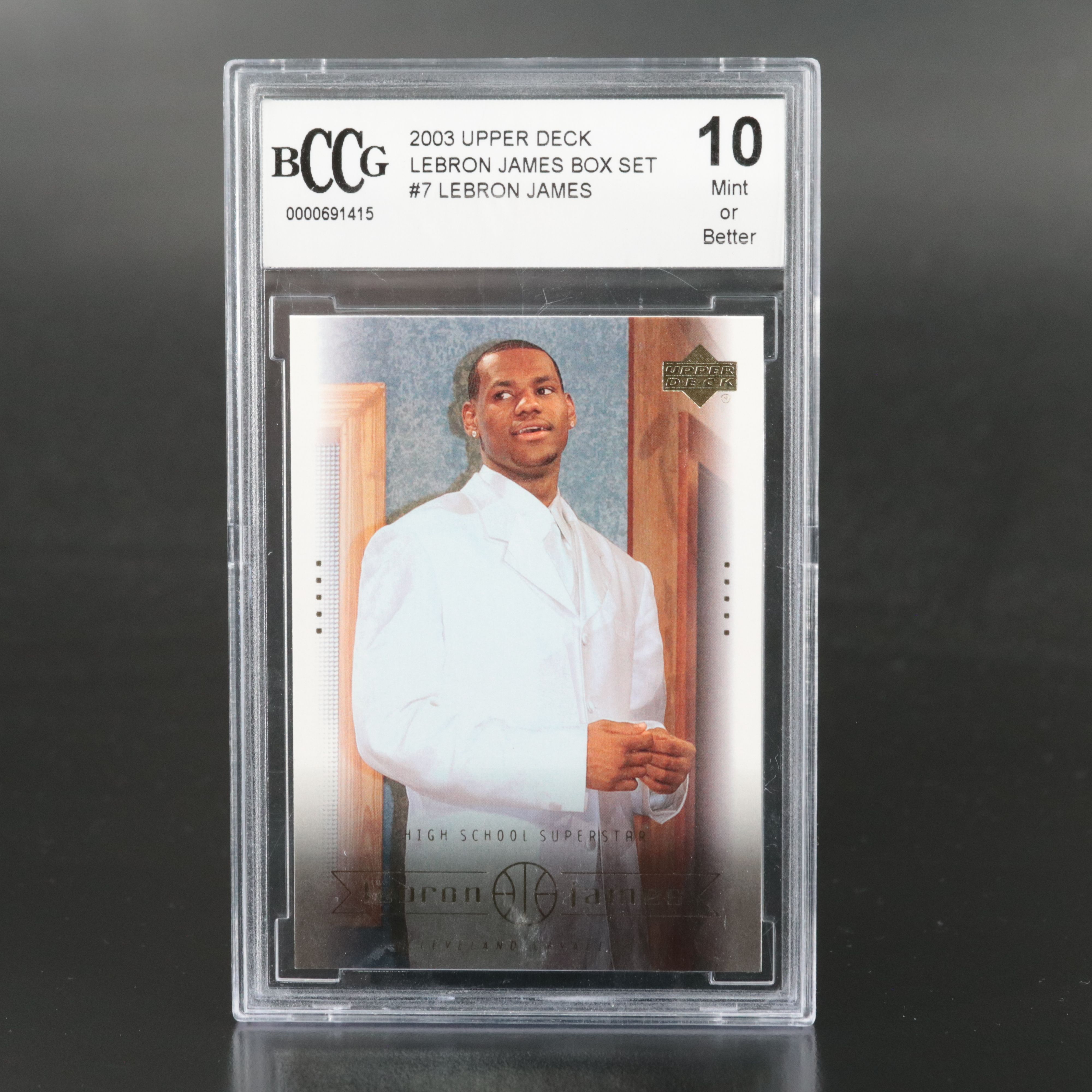 2003 Upper Deck LeBron James Box Set Basketball Card Graded BCCG 10