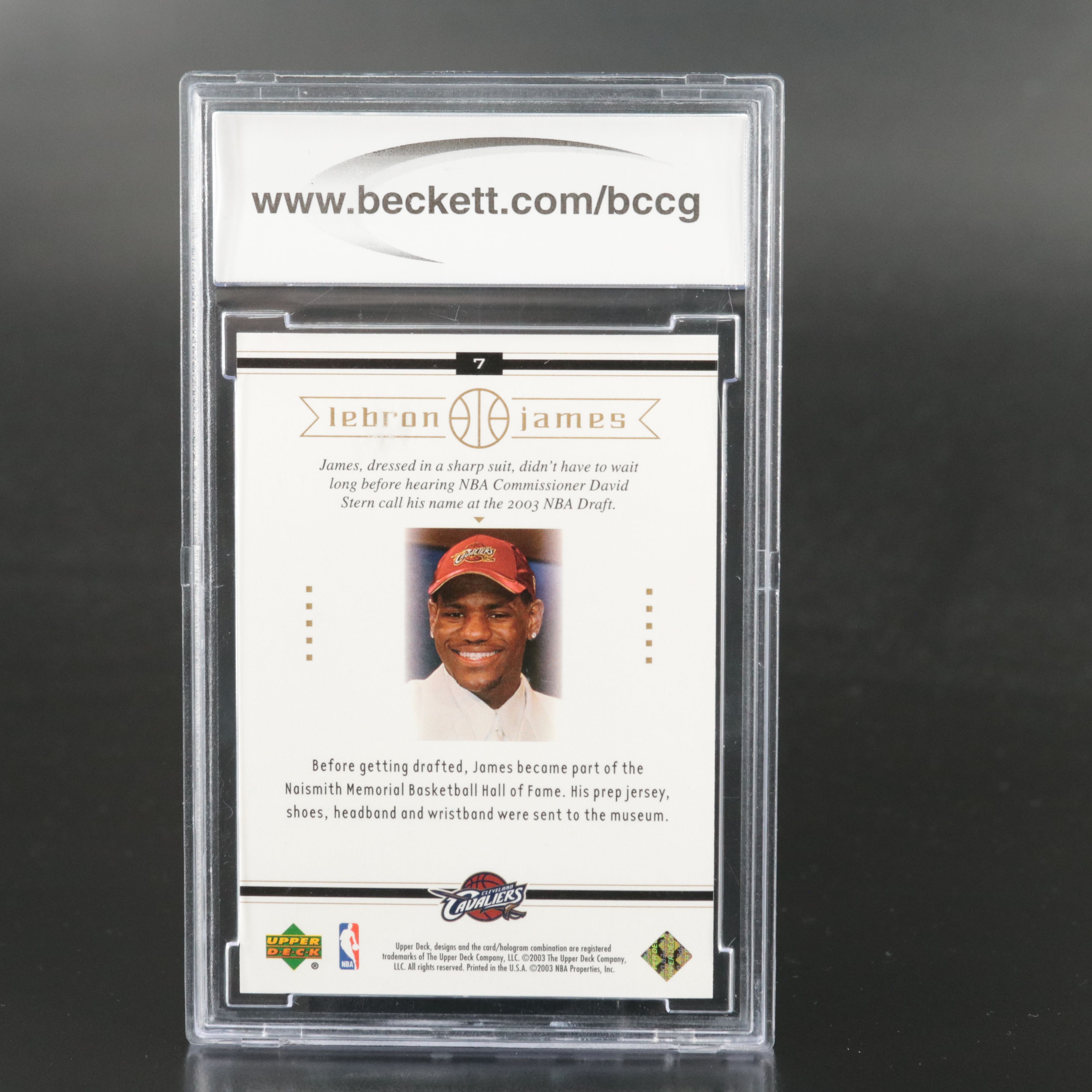 2003 Upper Deck LeBron James Box Set Basketball Card Graded BCCG 10