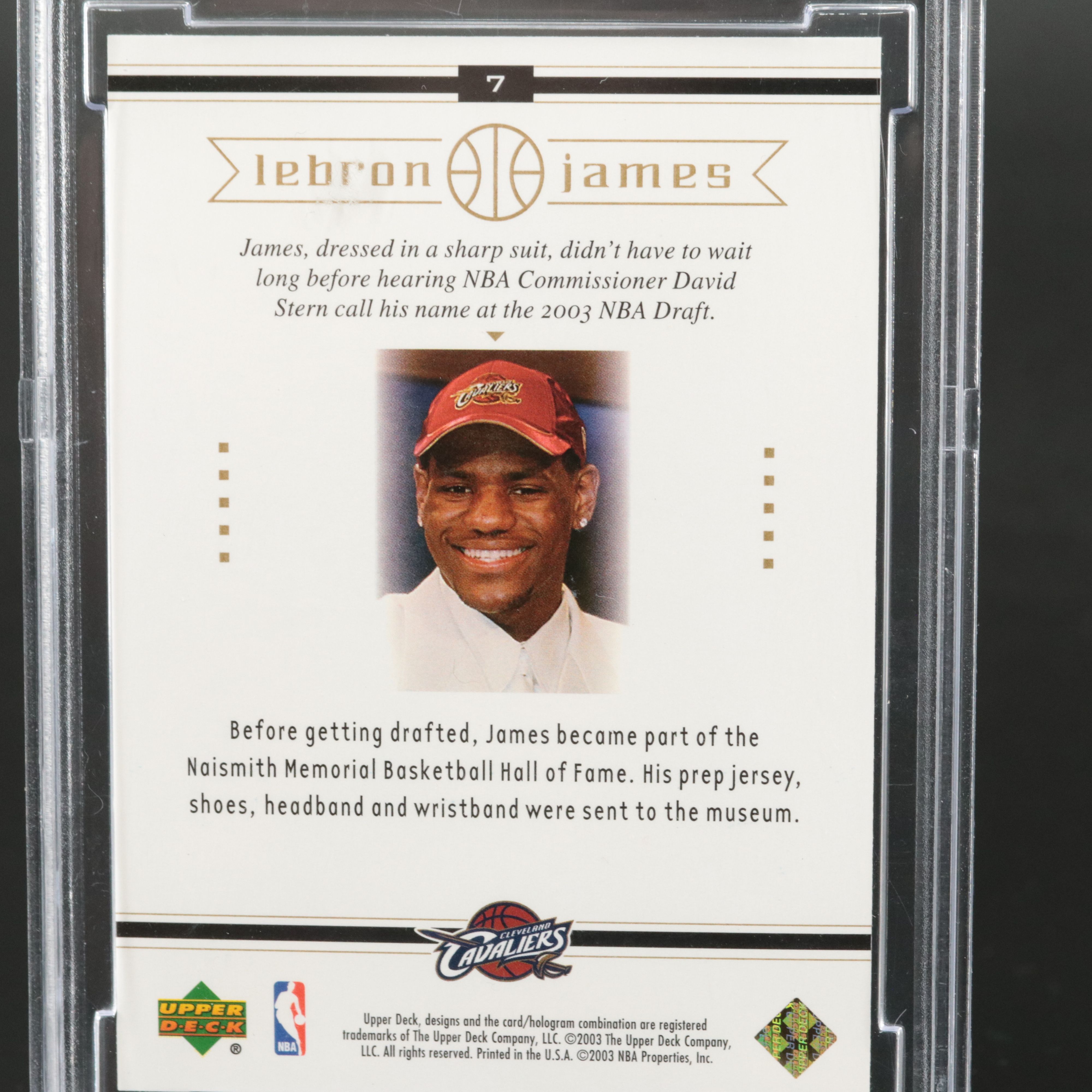 2003 Upper Deck LeBron James Box Set Basketball Card Graded BCCG 10