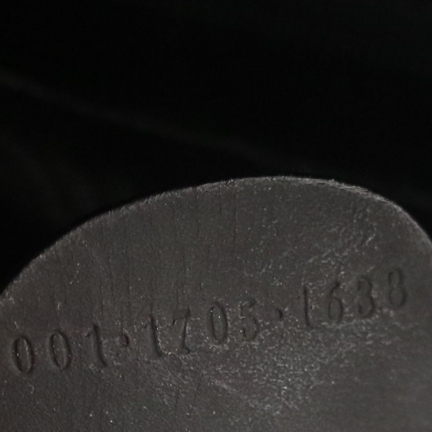 Gucci Bamboo Handle Shoulder Bag in Black Suede and Leather