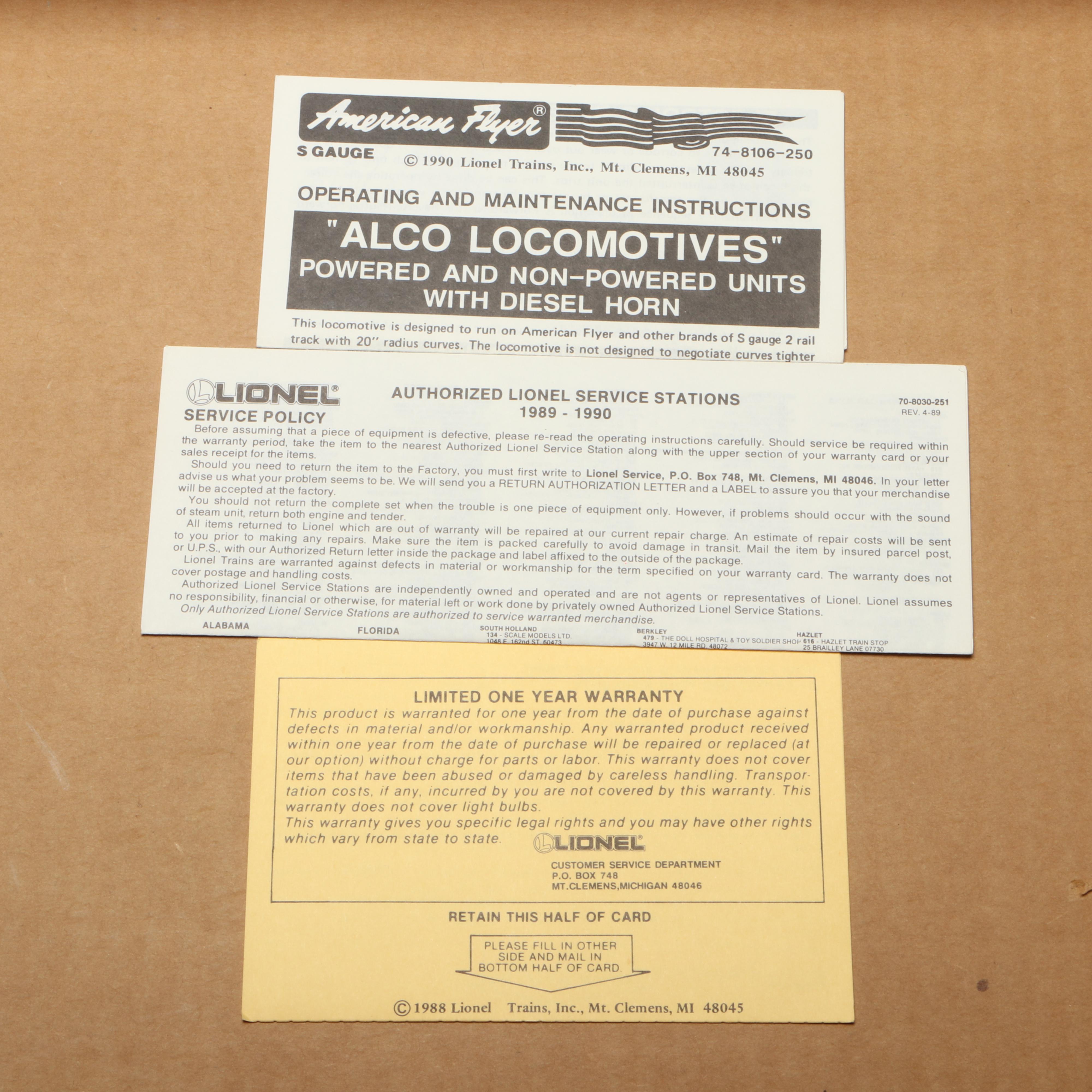 American Flyer "The Pony Express" Union Pacific Train Set with Passenger Car