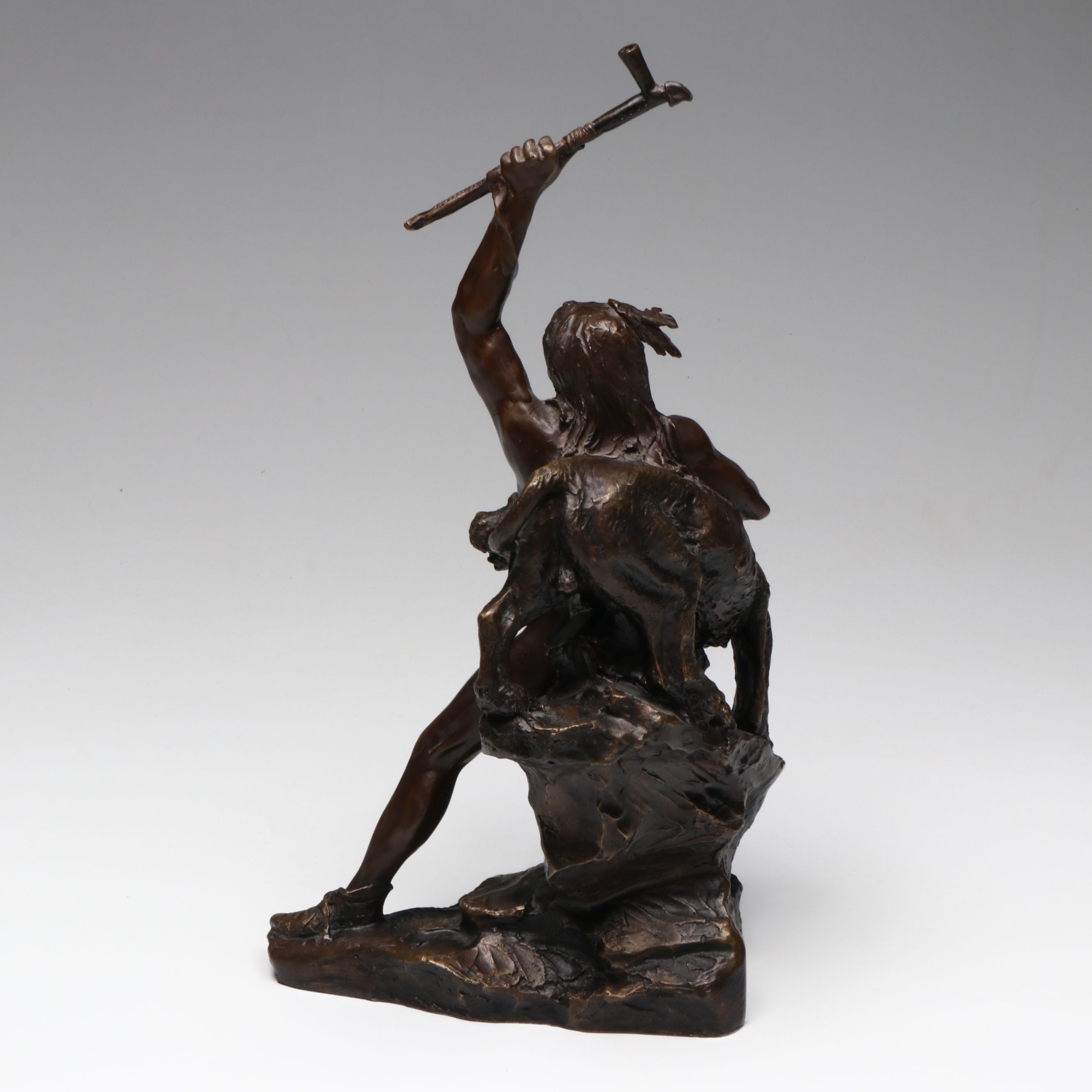 Buck McCain Native American with Mountain Lion and Ceremonial Pipe