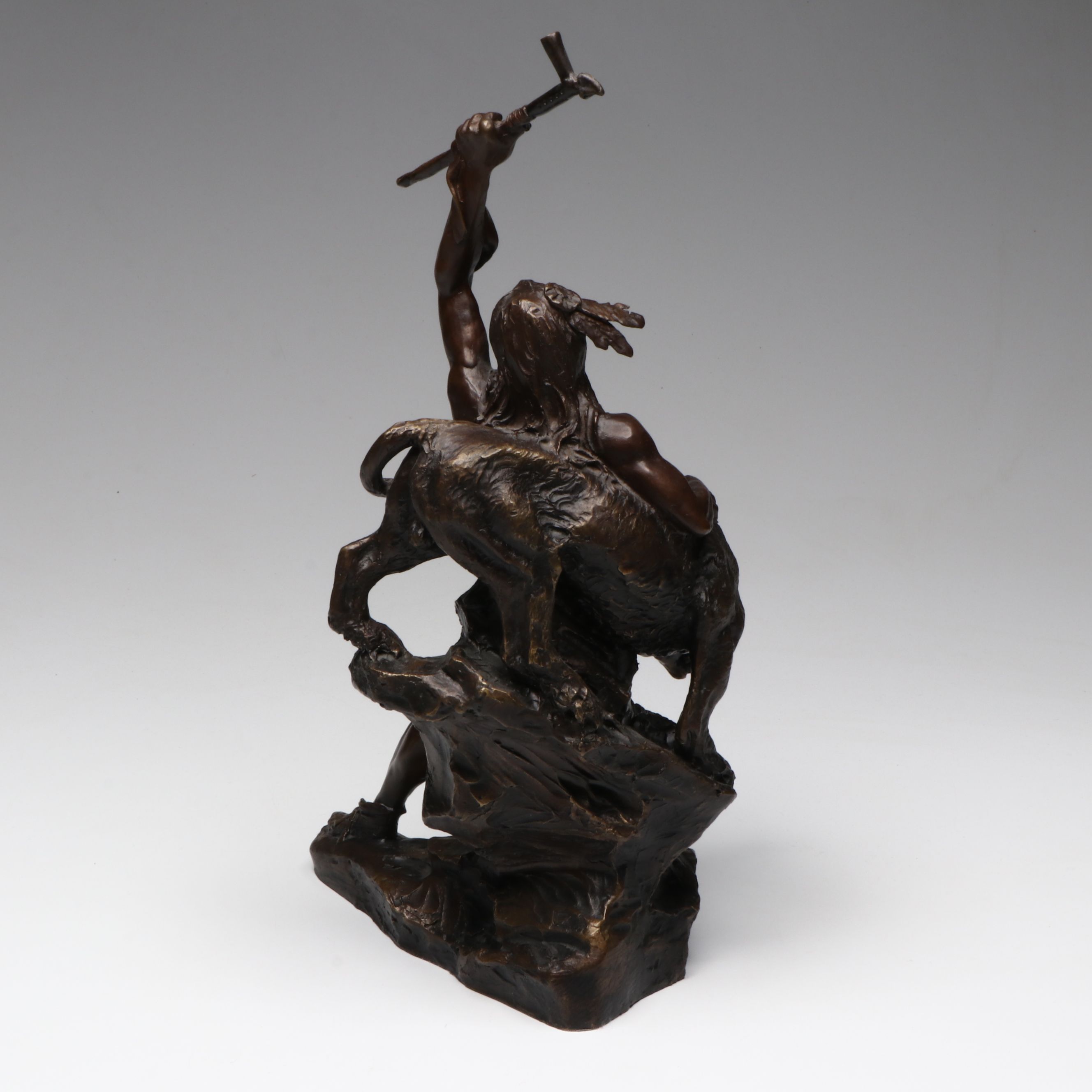 Buck McCain Native American with Mountain Lion and Ceremonial Pipe