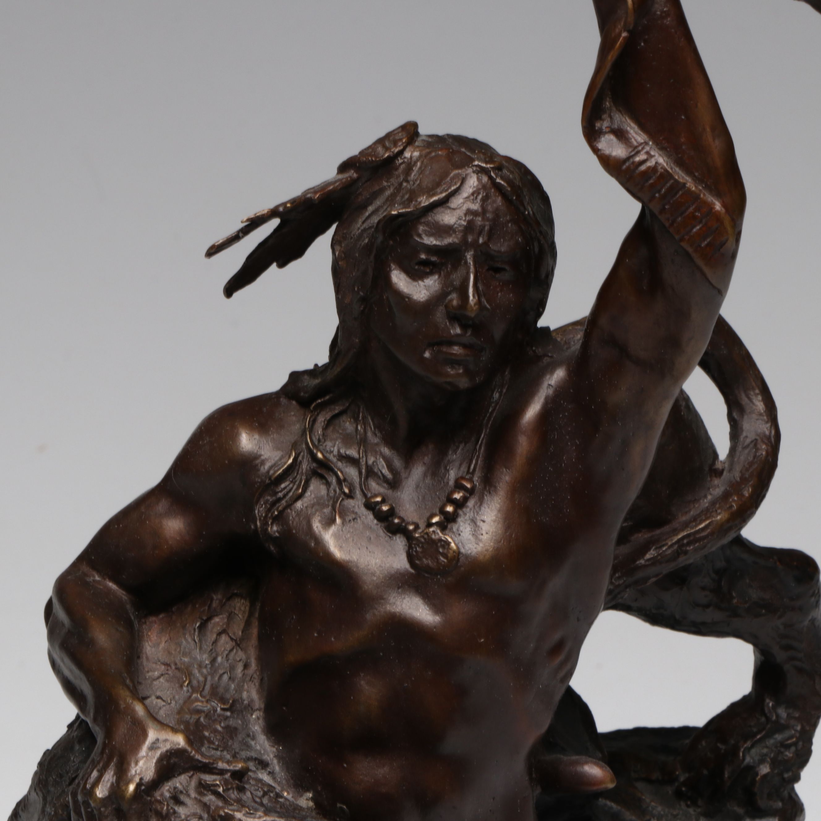 Buck McCain Native American with Mountain Lion and Ceremonial Pipe