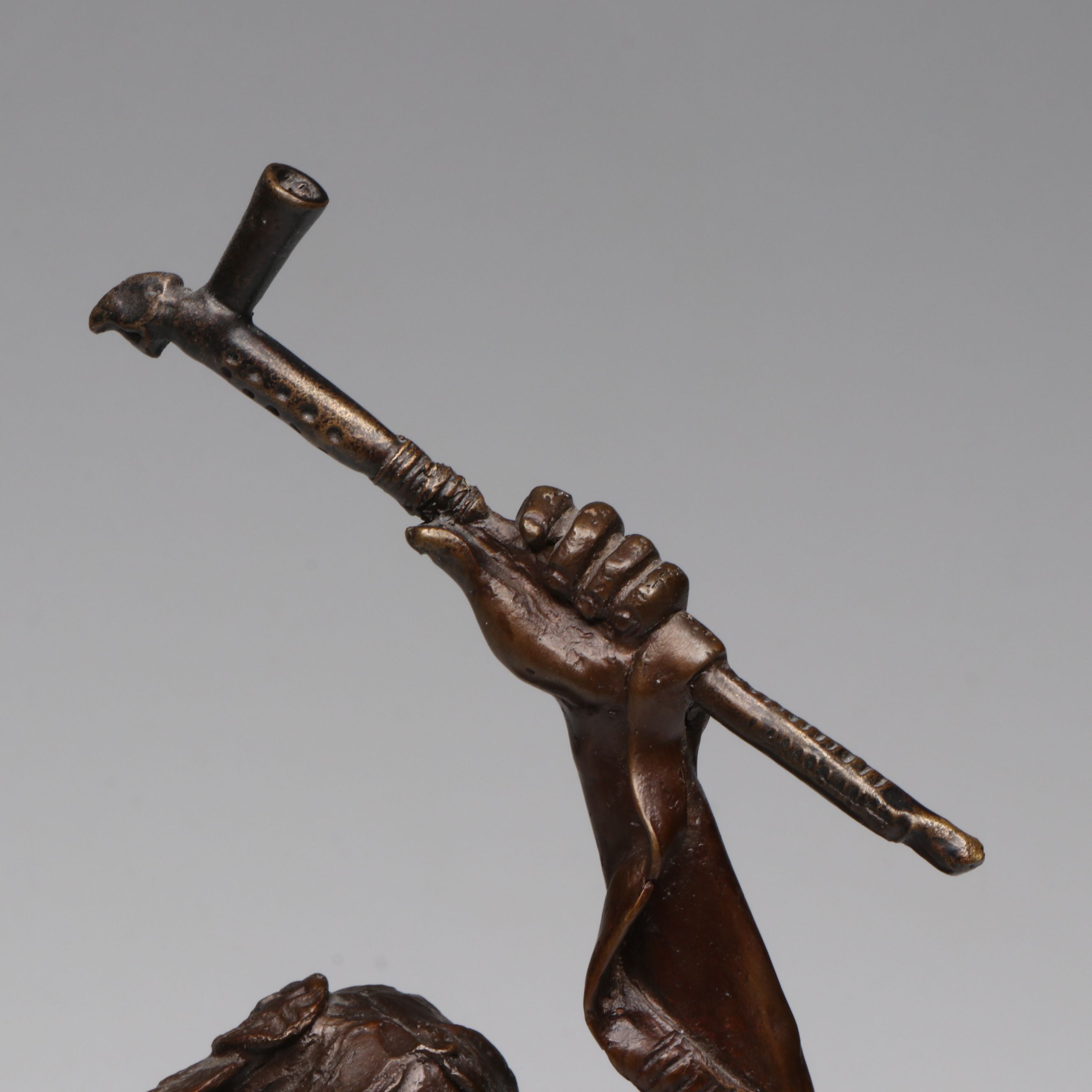 Buck McCain Native American with Mountain Lion and Ceremonial Pipe