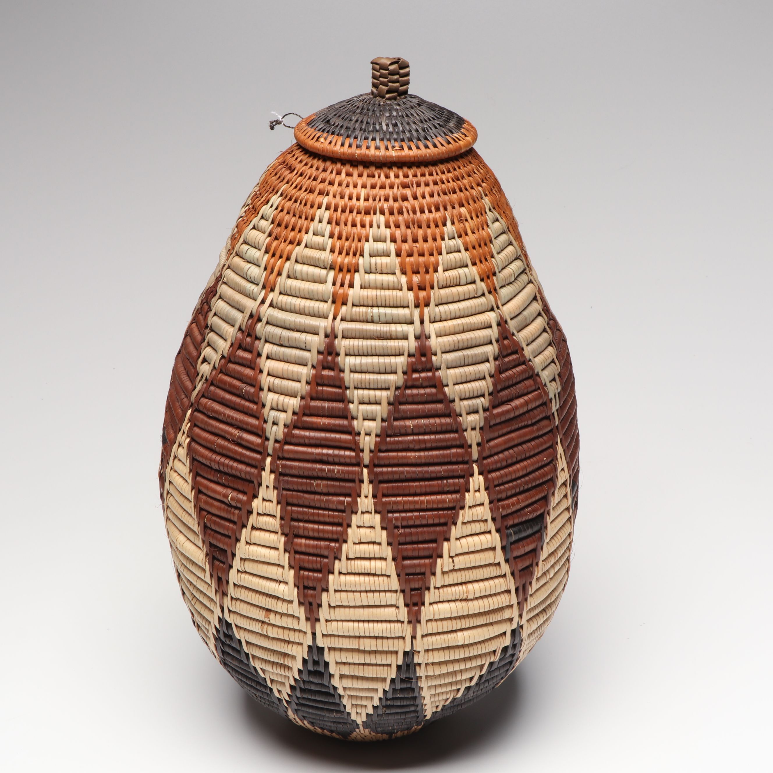 KwaZulu-Natal South African Zulu Handwoven Ilala Palm Basket