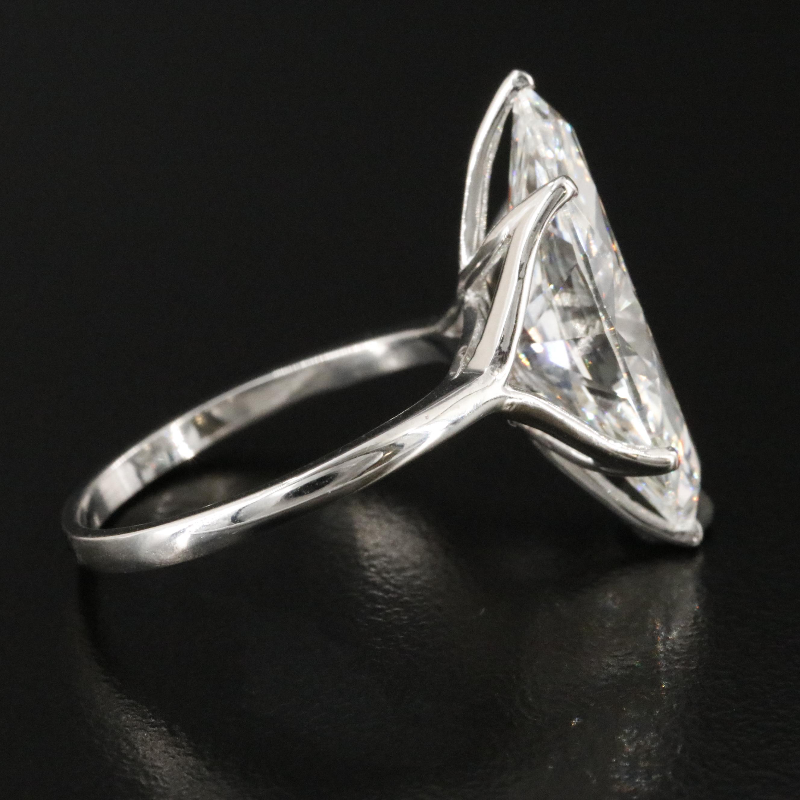 14K 7.04 CT Lab Grown Diamond Solitaire Ring with IGI Report