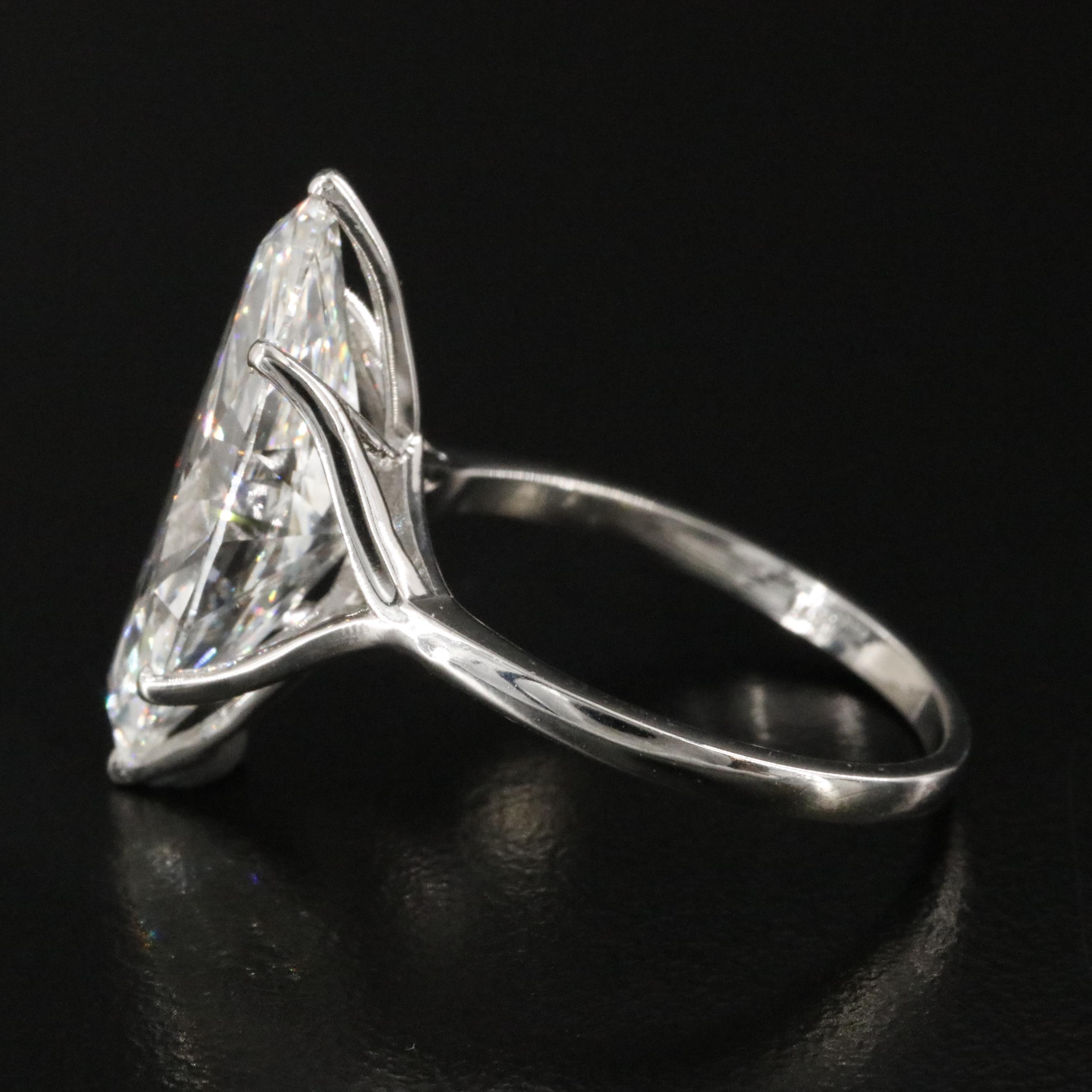 14K 7.04 CT Lab Grown Diamond Solitaire Ring with IGI Report