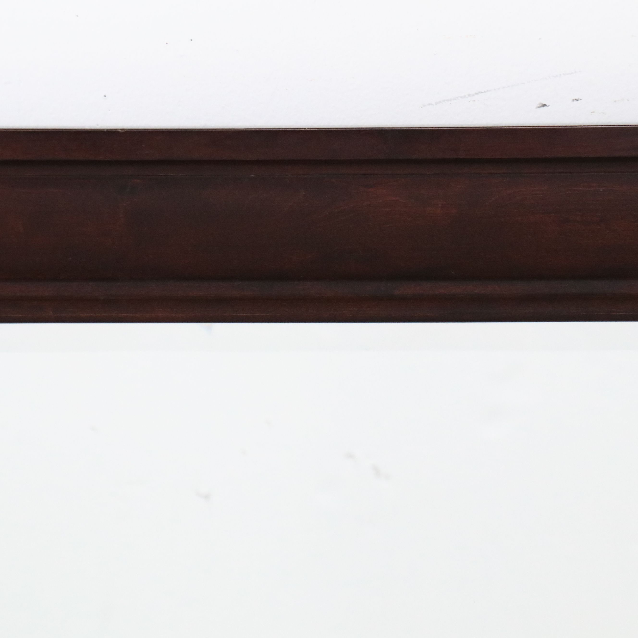 Walnut Finish Frame Rectangular Wall Mirror