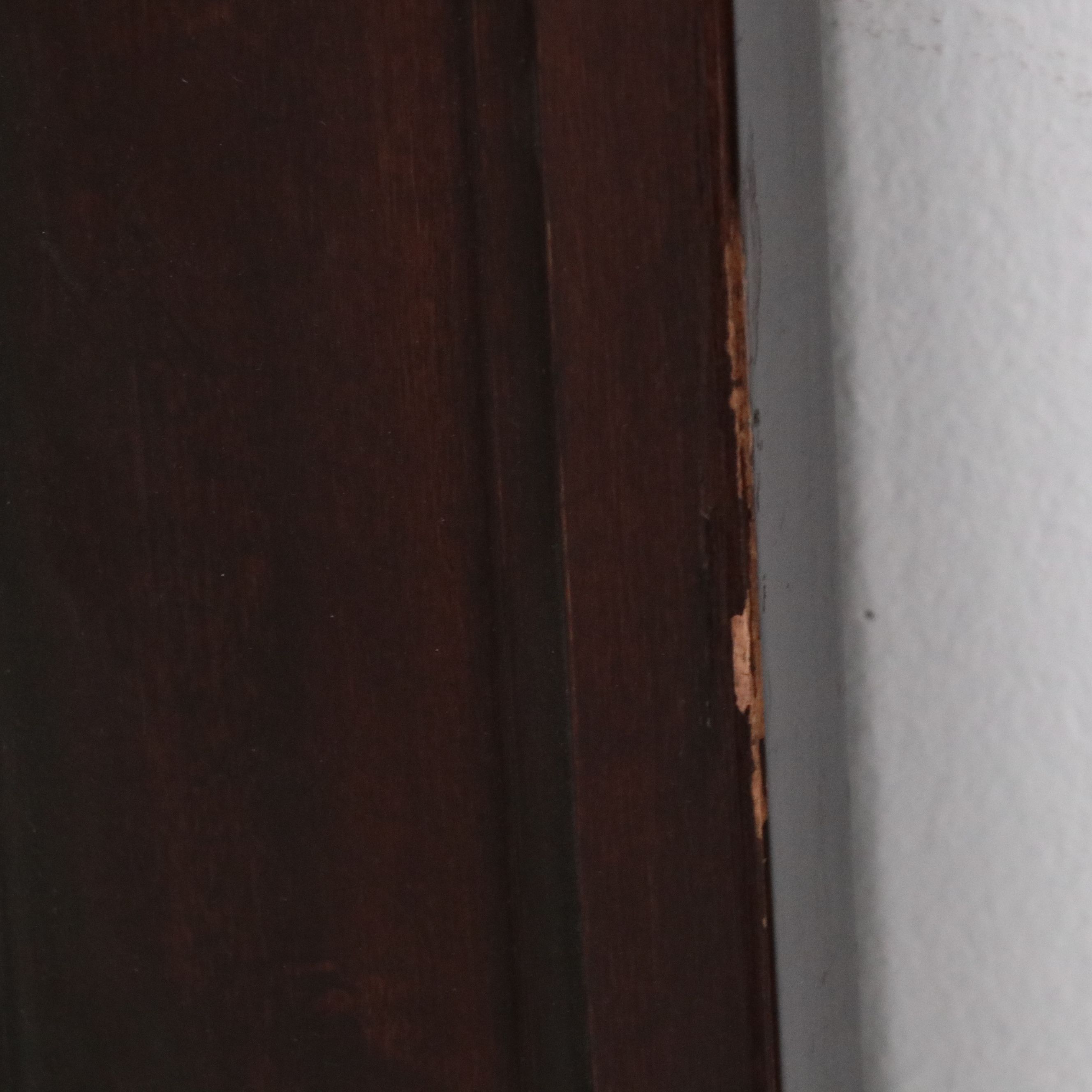 Walnut Finish Frame Rectangular Wall Mirror