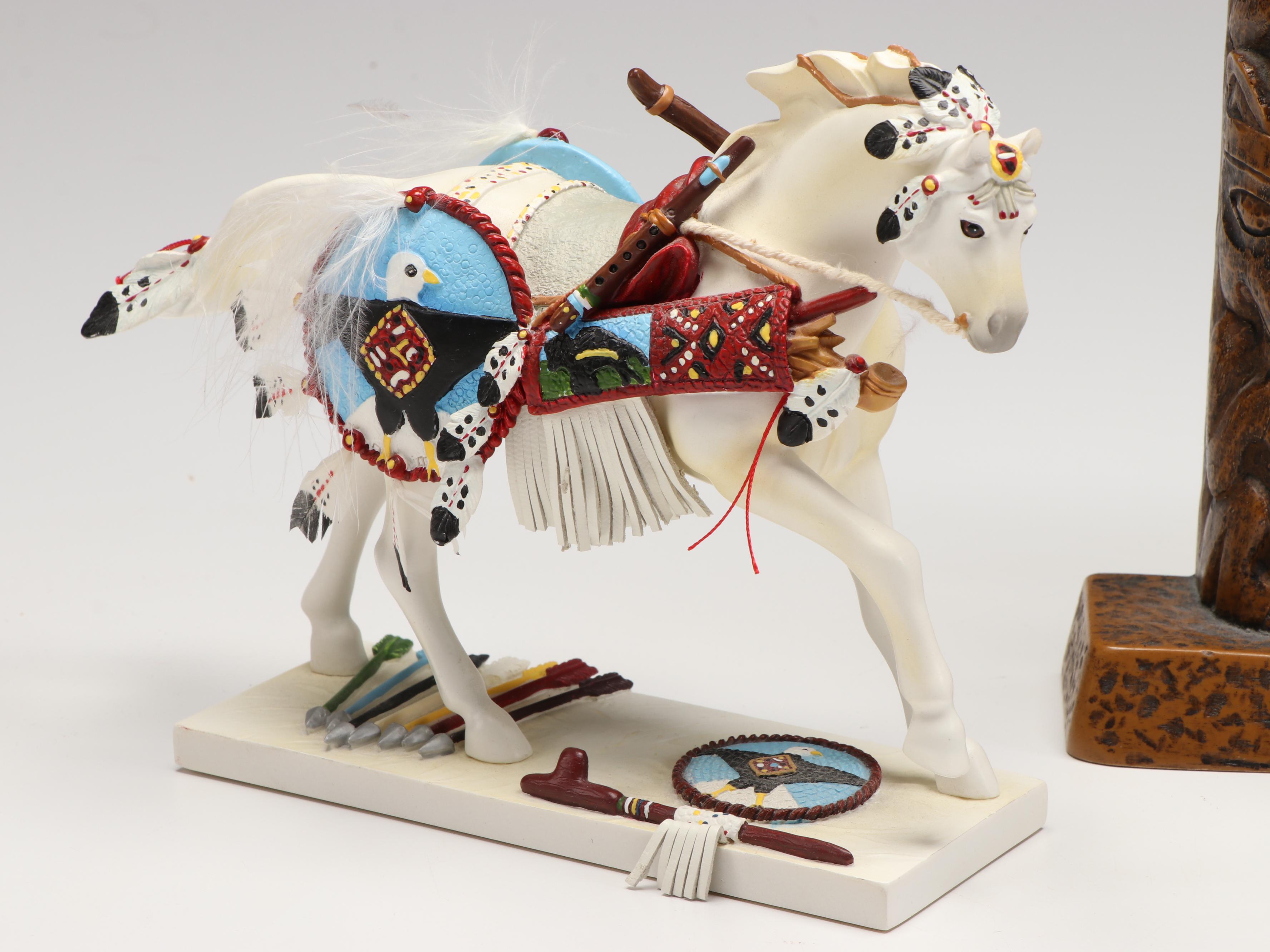 M.A. Brody "Eagle Dancer", "Painted Ponies" Figure, Souvenir Totem and More