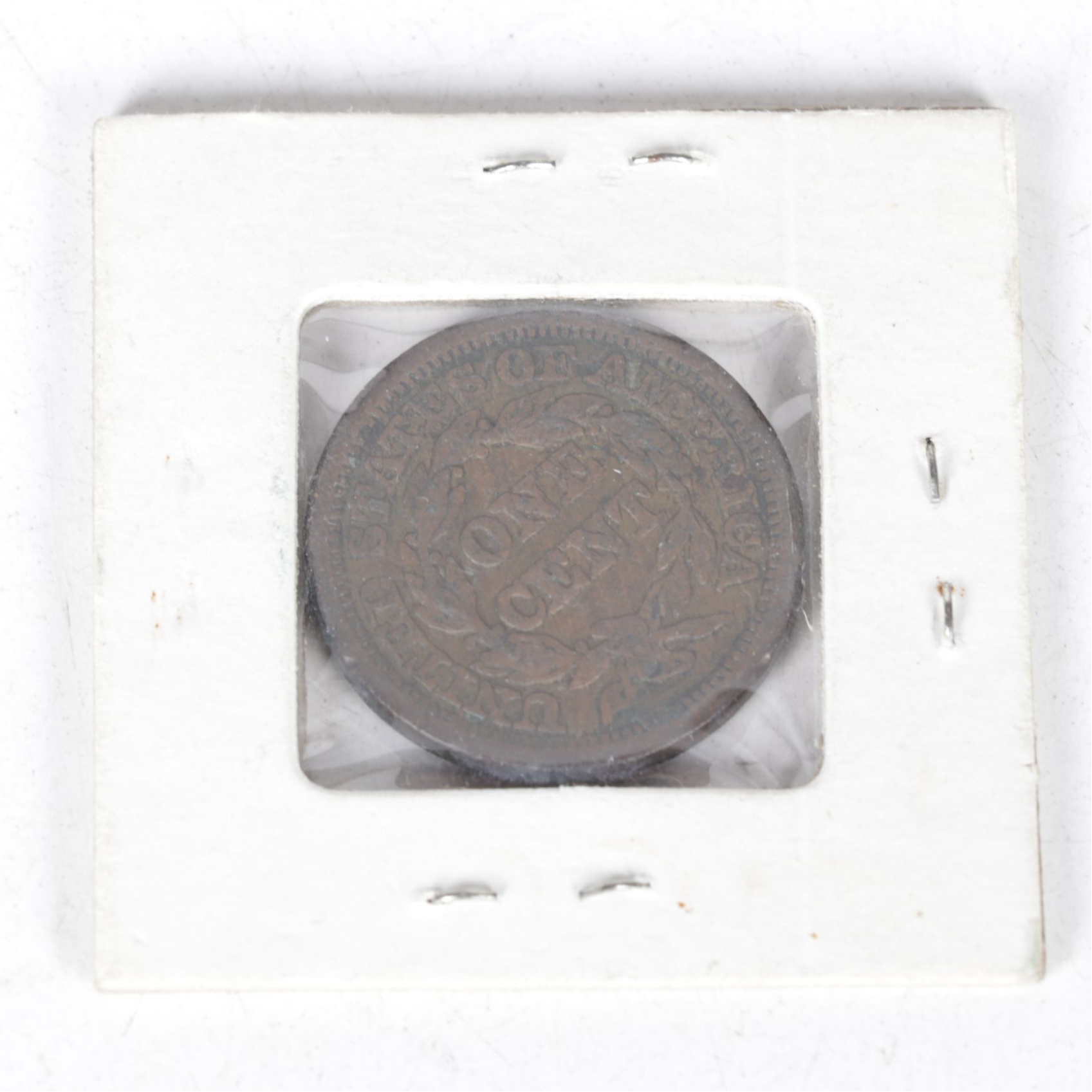 Four Braided Hair Large Cent Coins, Mid-19th Century