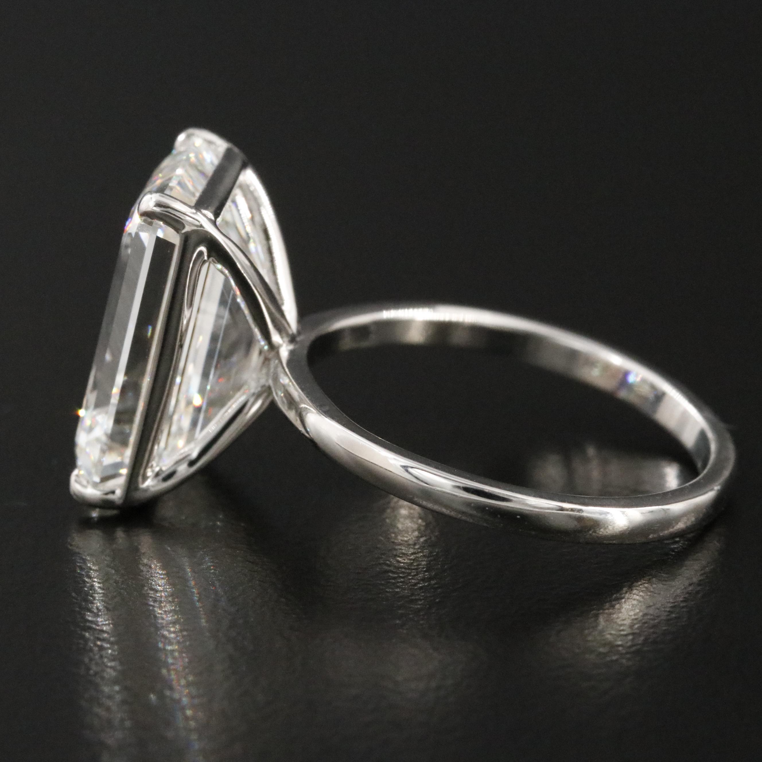 18K 10.00 CT Lab Grown Diamond Solitaire Ring with IGI Report