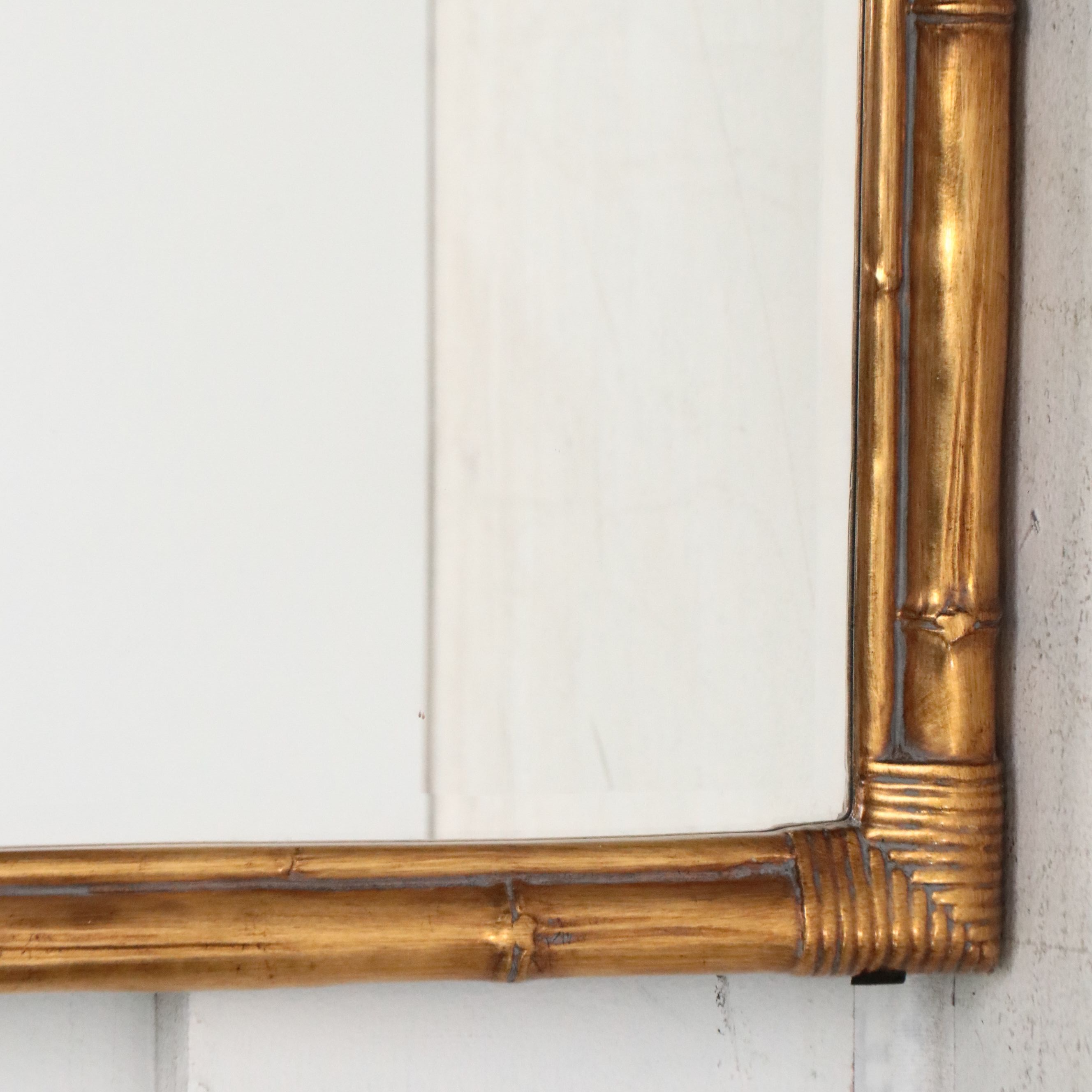 68" Contemporary Gilt Finish Faux Bamboo Full Length Mirror