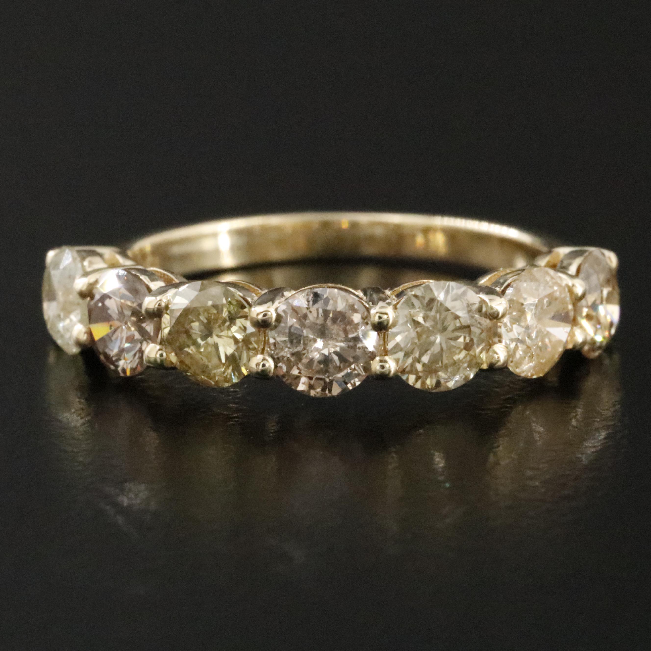 14K 2.67 CTW Diamond Ring with Fancy Colors and IGI Jewelry Report