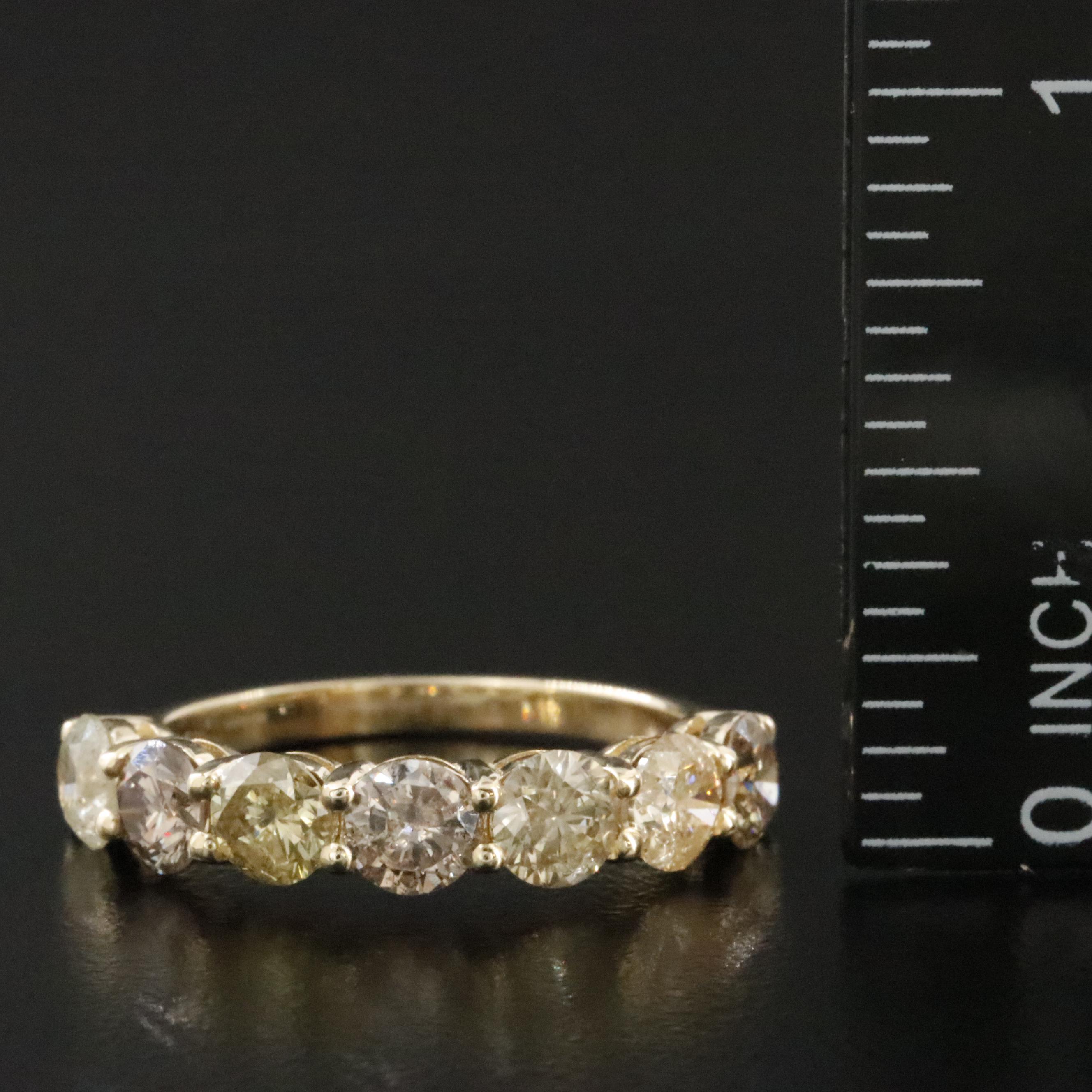 14K 2.67 CTW Diamond Ring with Fancy Colors and IGI Jewelry Report