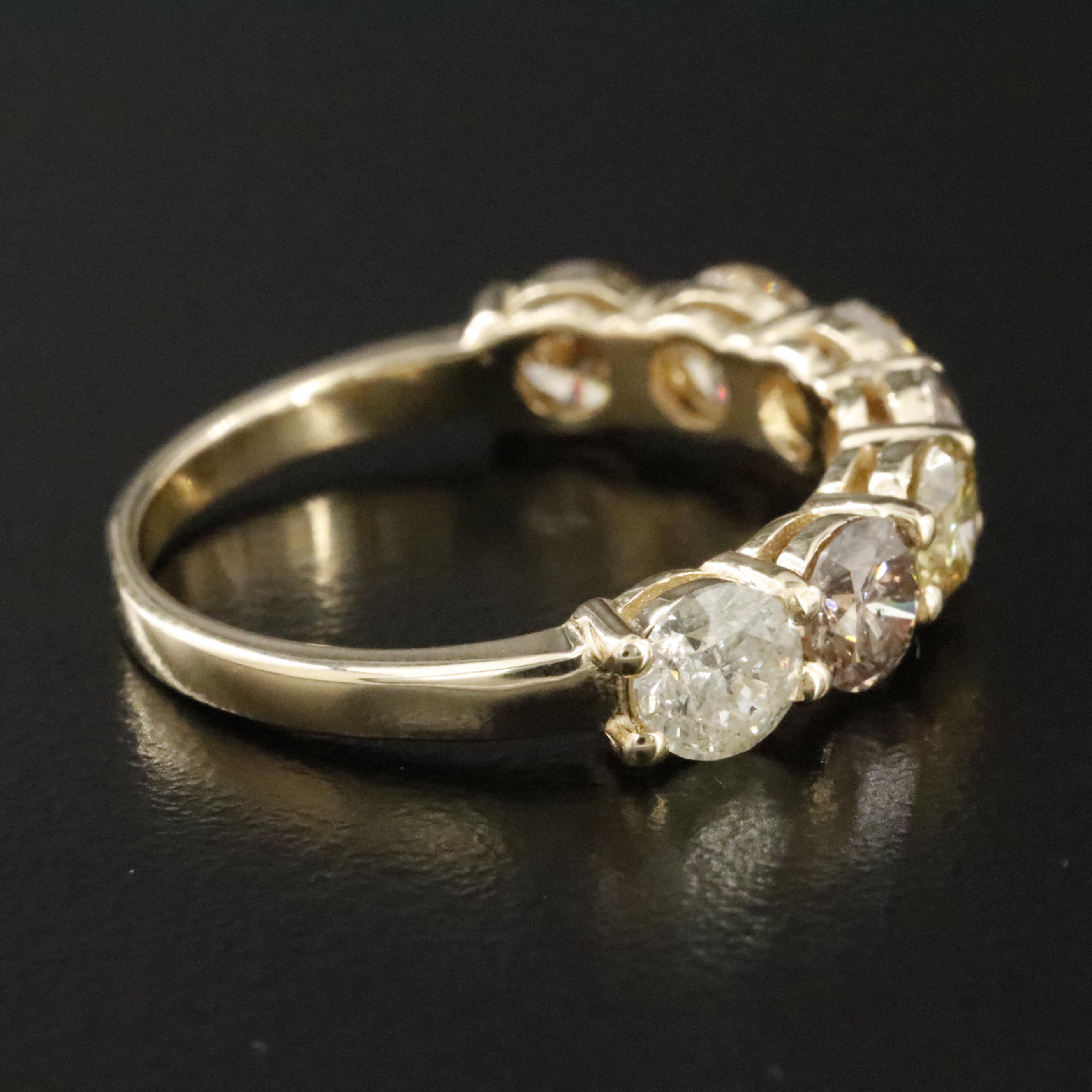 14K 2.67 CTW Diamond Ring with Fancy Colors and IGI Jewelry Report