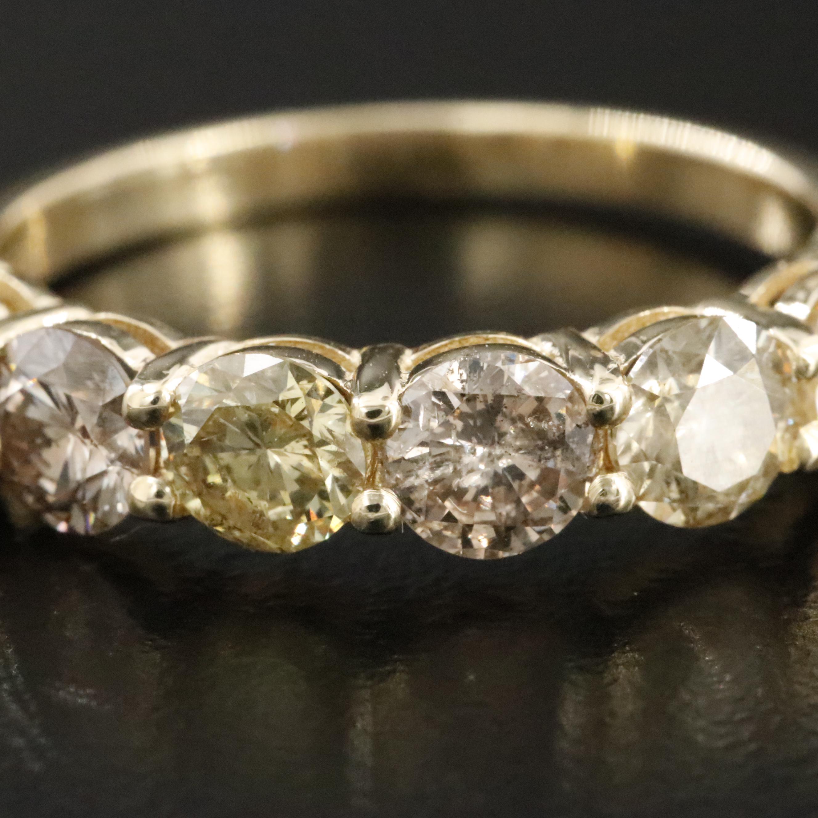 14K 2.67 CTW Diamond Ring with Fancy Colors and IGI Jewelry Report