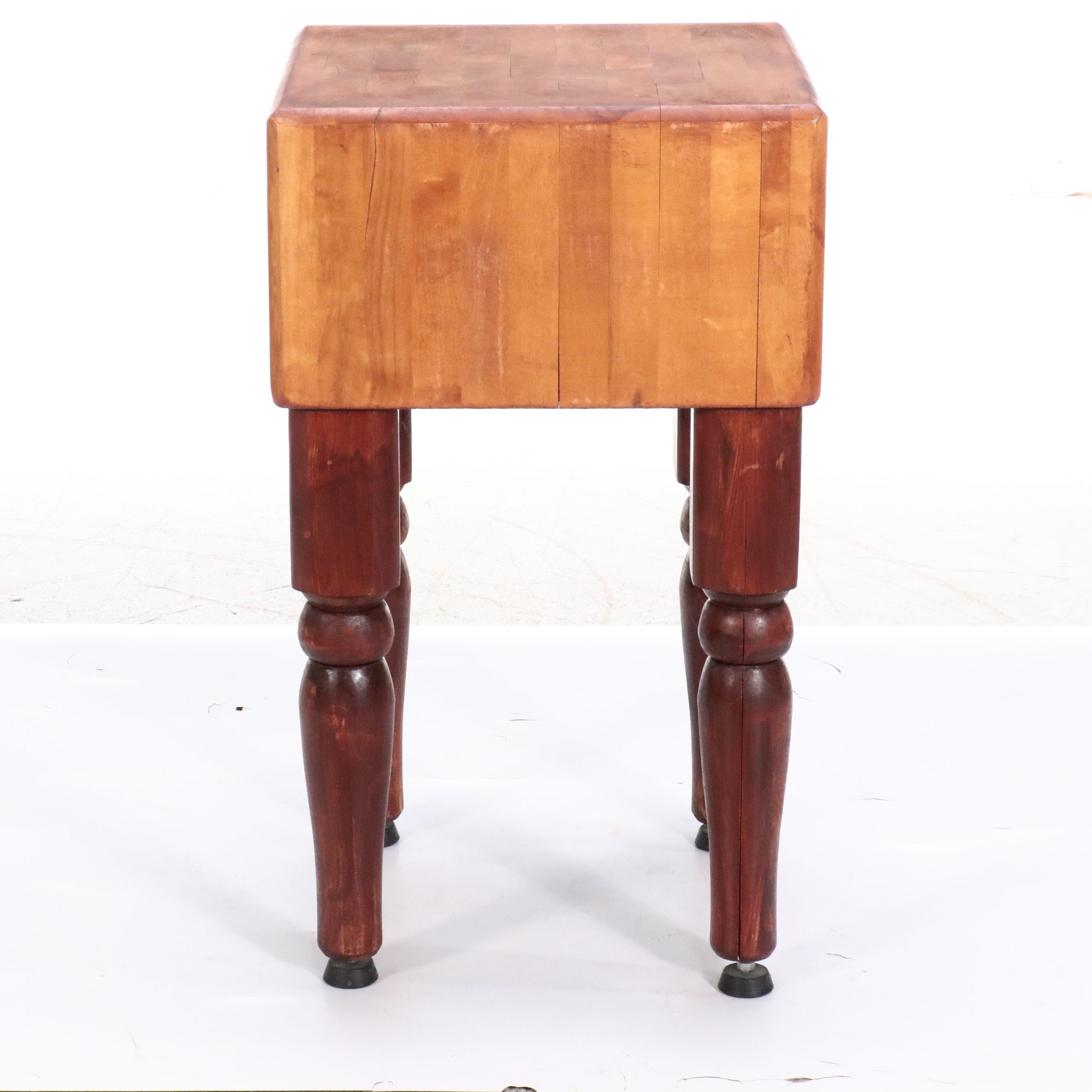 Primitive Style Wooden Free Standing Butcher's Block