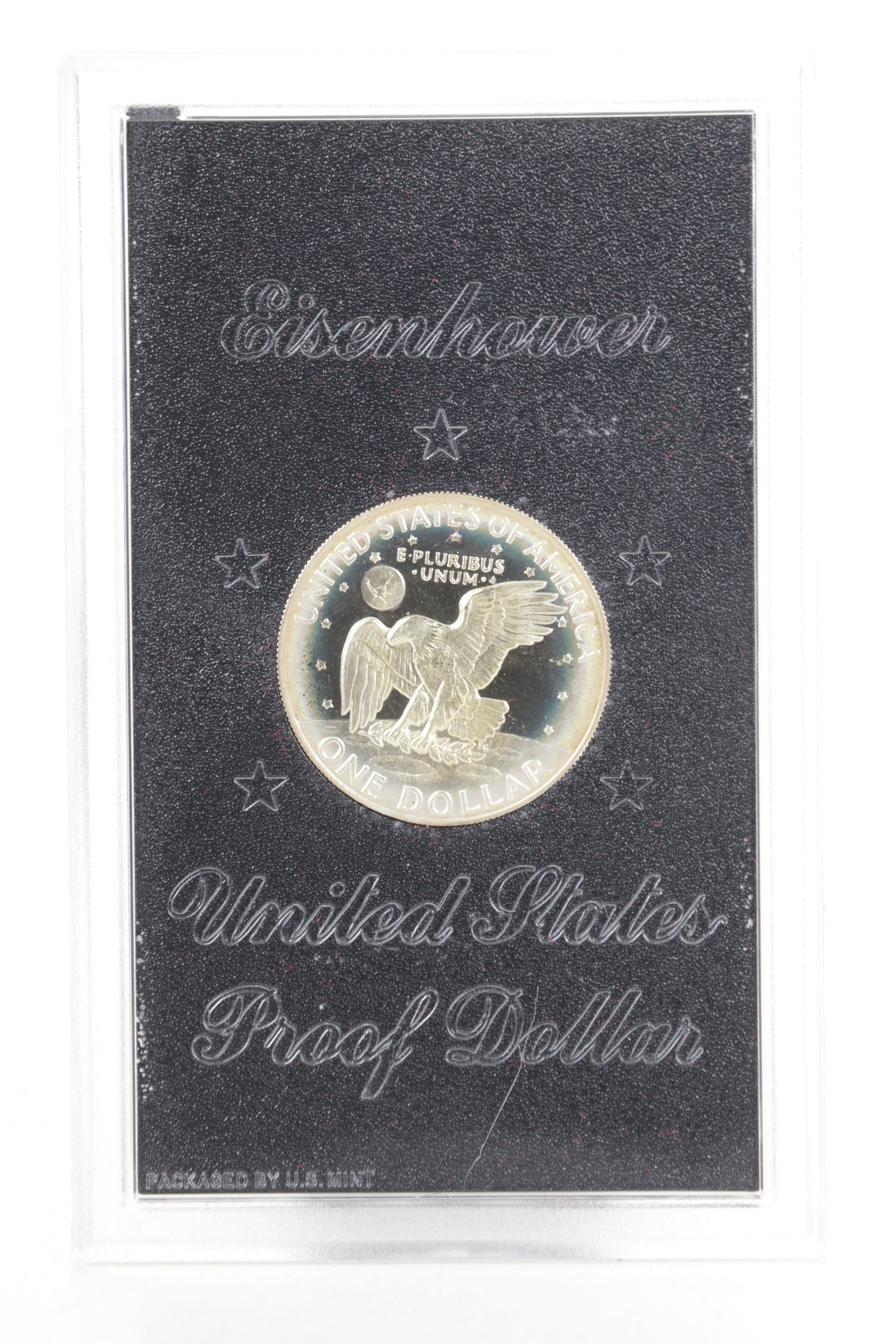 Nine Modern United States Proof Sets with Two Eisenhower Dollars