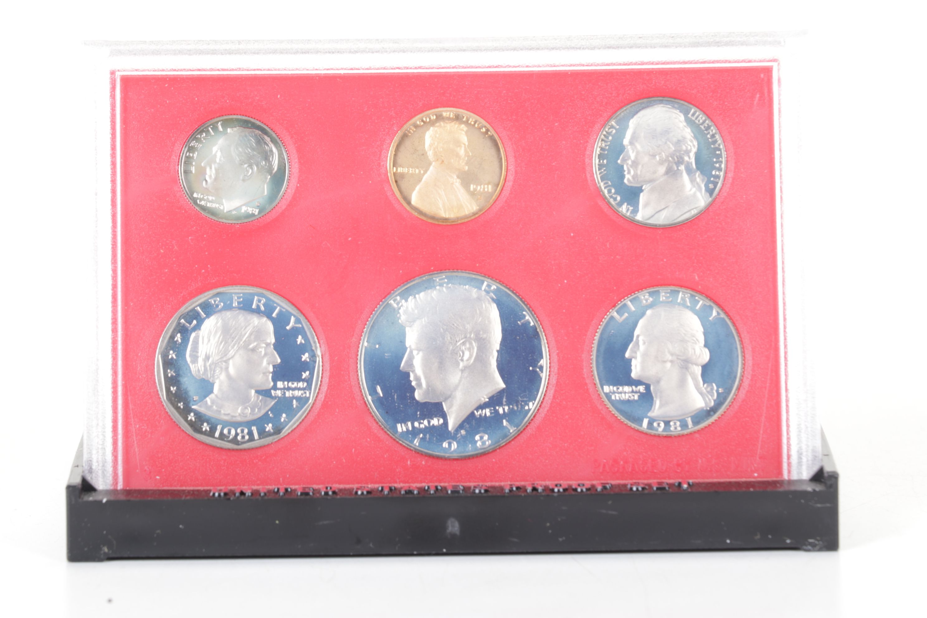 Nine Modern United States Proof Sets with Two Eisenhower Dollars