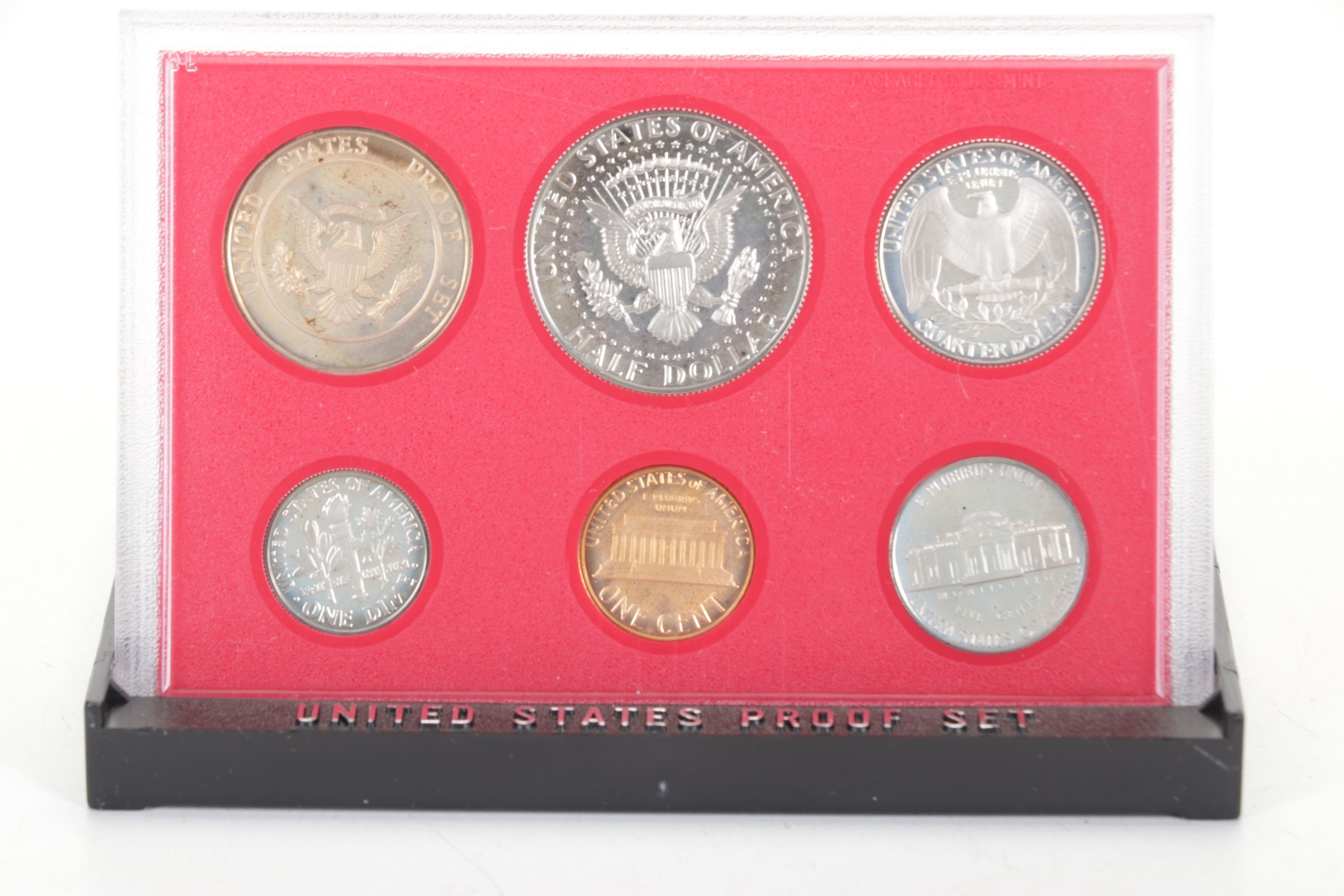 Nine Modern United States Proof Sets with Two Eisenhower Dollars