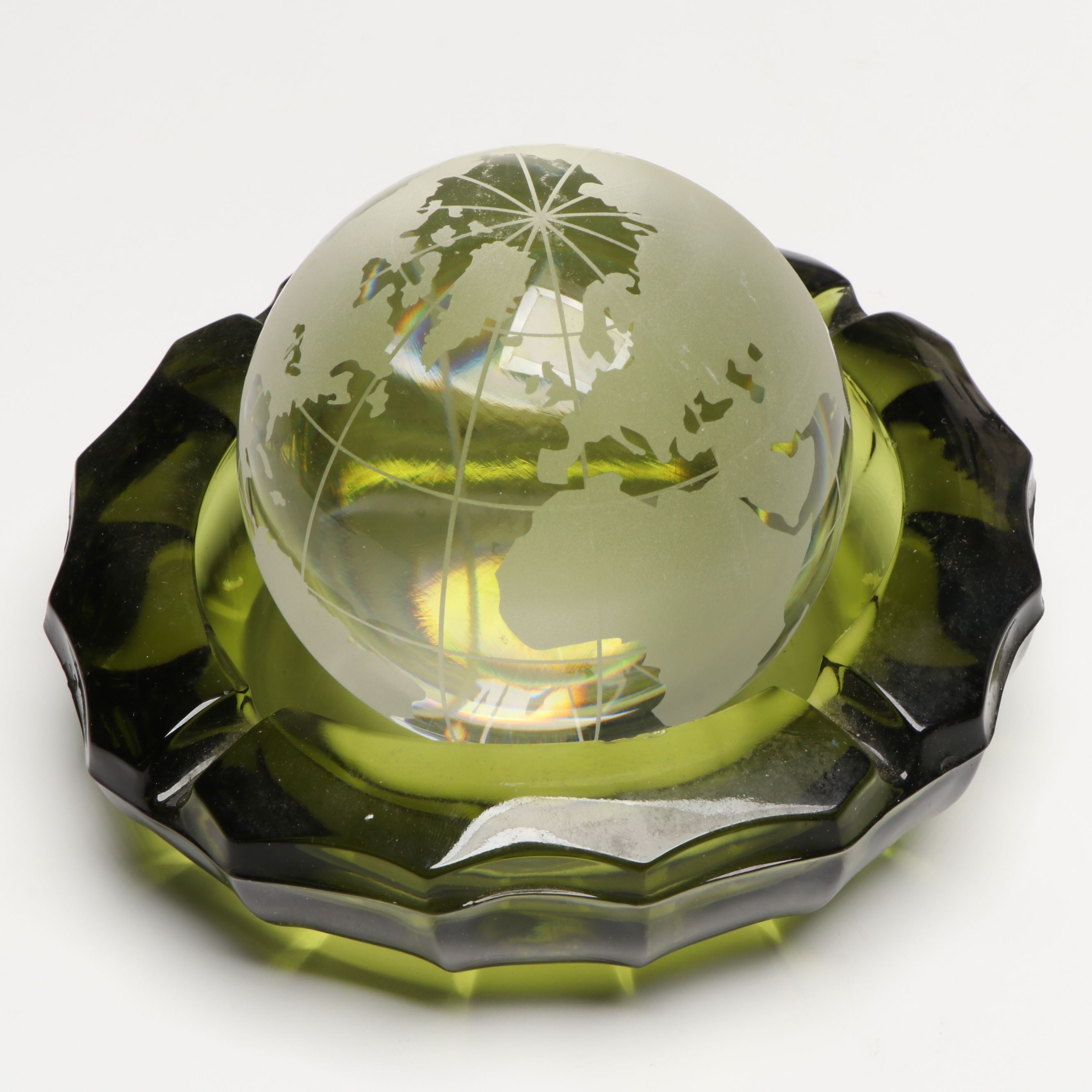 Fostoria American Coin Candy Dish with Historical Figurines and Other Tableware