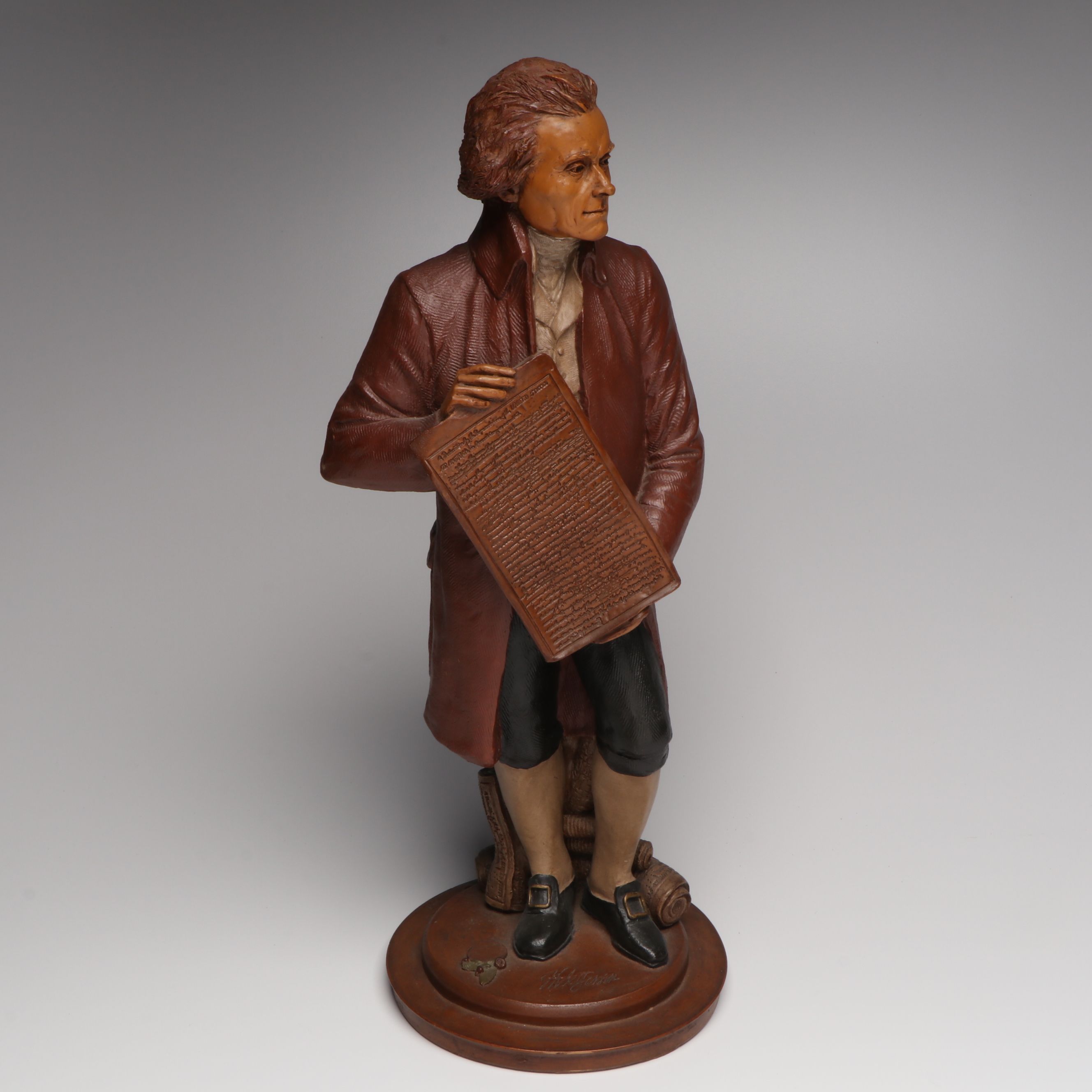 Fostoria American Coin Candy Dish with Historical Figurines and Other Tableware