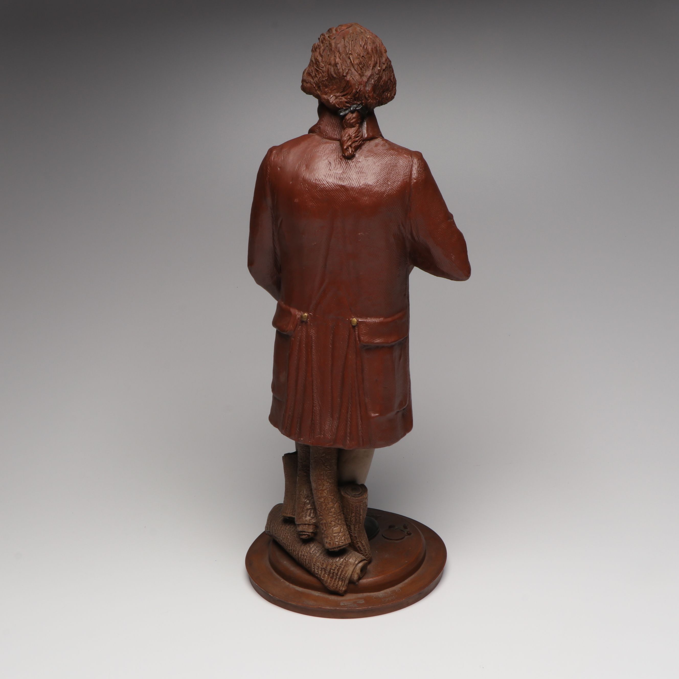 Fostoria American Coin Candy Dish with Historical Figurines and Other Tableware