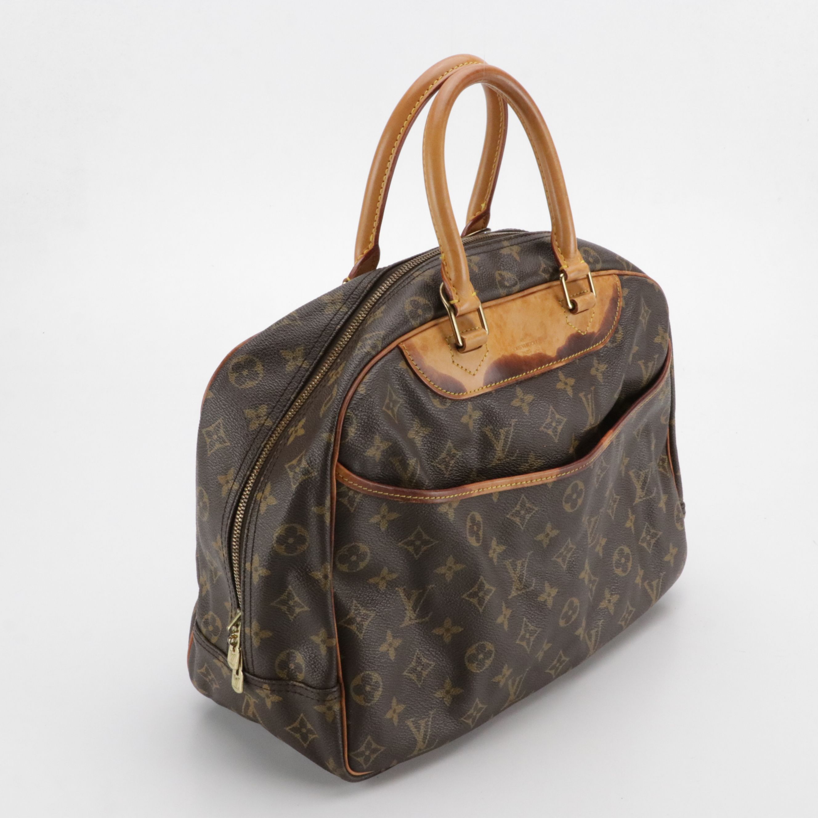 Louis Vuitton Deauville Handbag in Monogram Canvas and Vachetta Leather