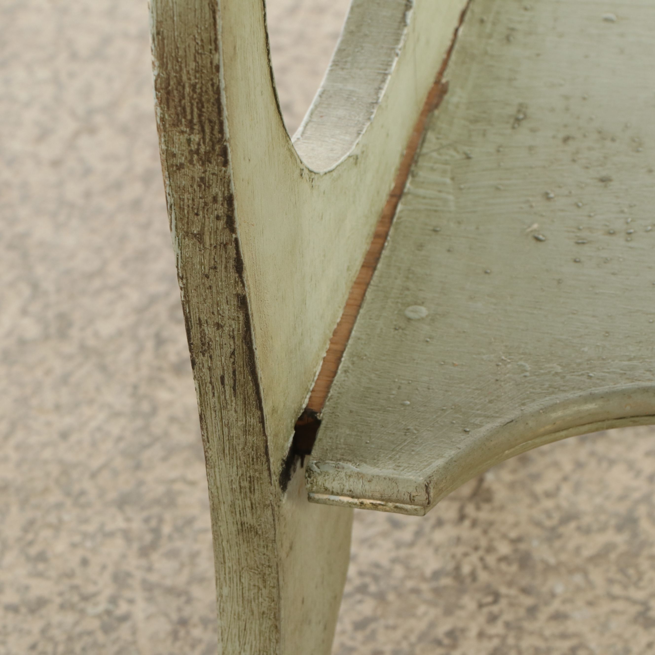 Paint-Decorated and Leaded Glass Secretary, Early 20th Century