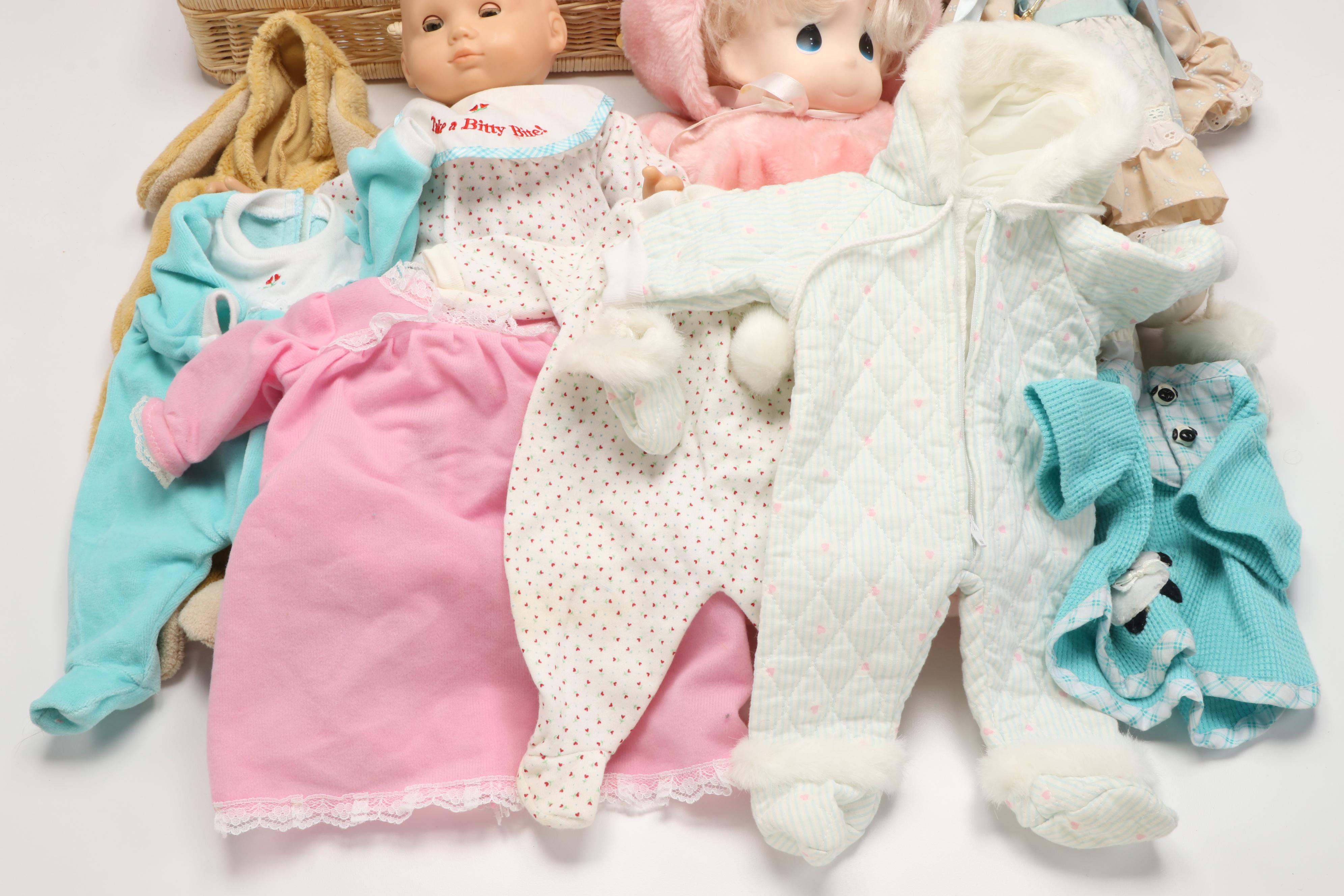 Pleasant Company "Bitty Baby" with Accessories and Precious Moments Tableware