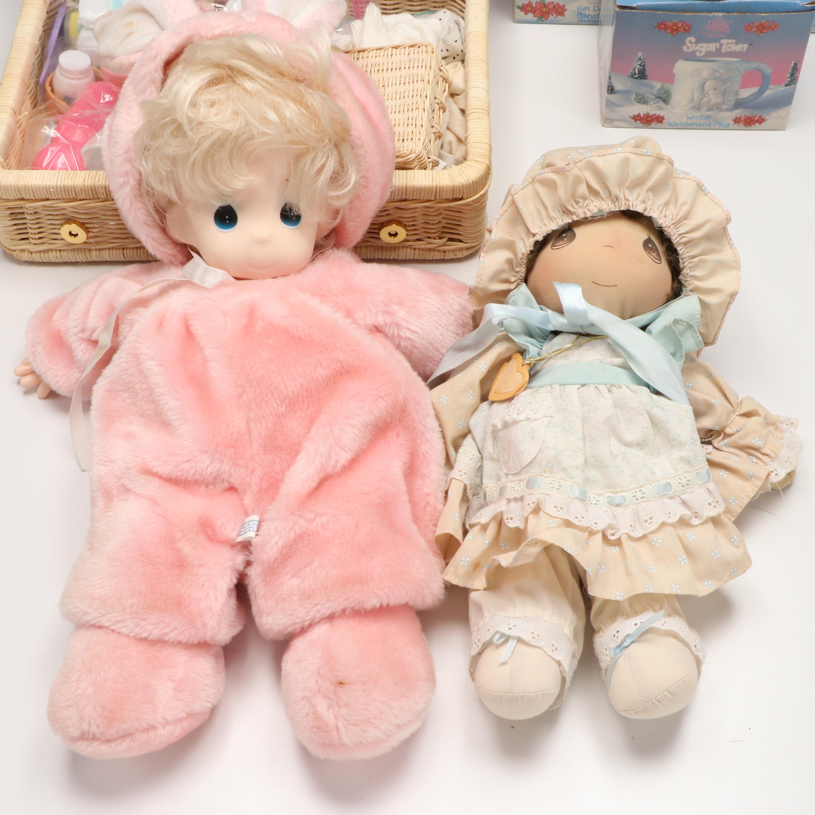 Pleasant Company "Bitty Baby" with Accessories and Precious Moments Tableware