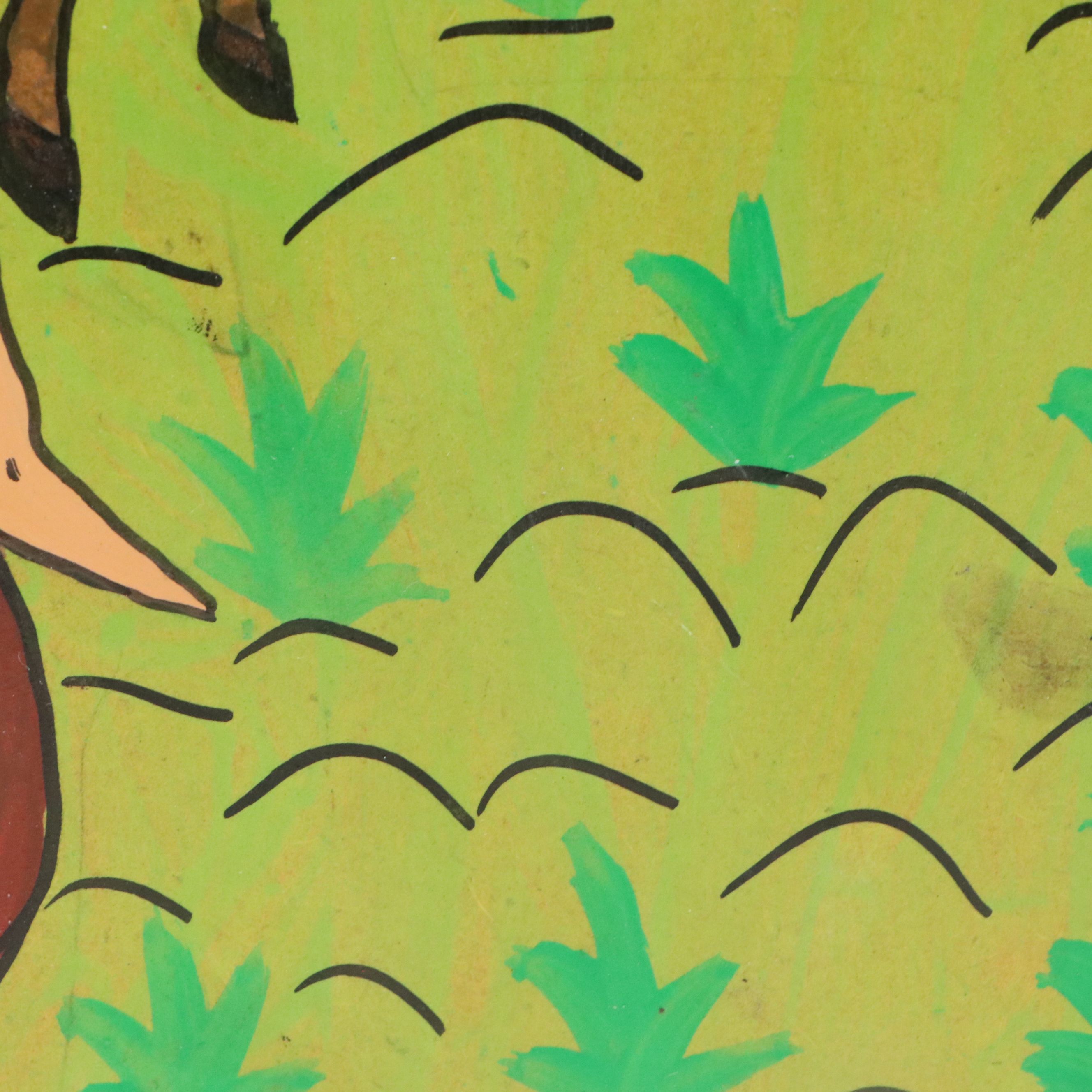 Santiago Lorenzo Mexican Folk Art Painting "San Martin Caballero"