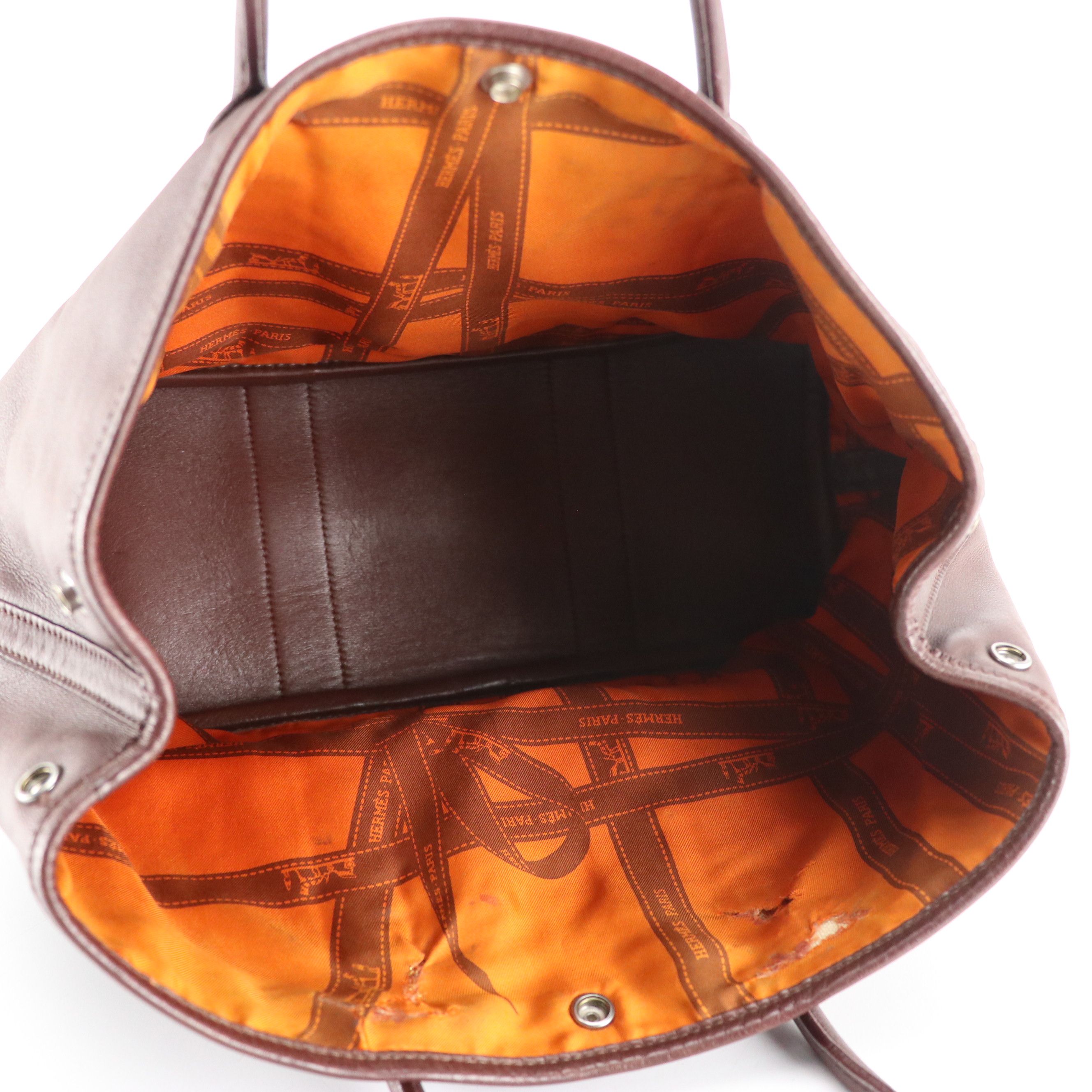 Hermès Garden Party 30 Tote in Chocolate Brown Leather