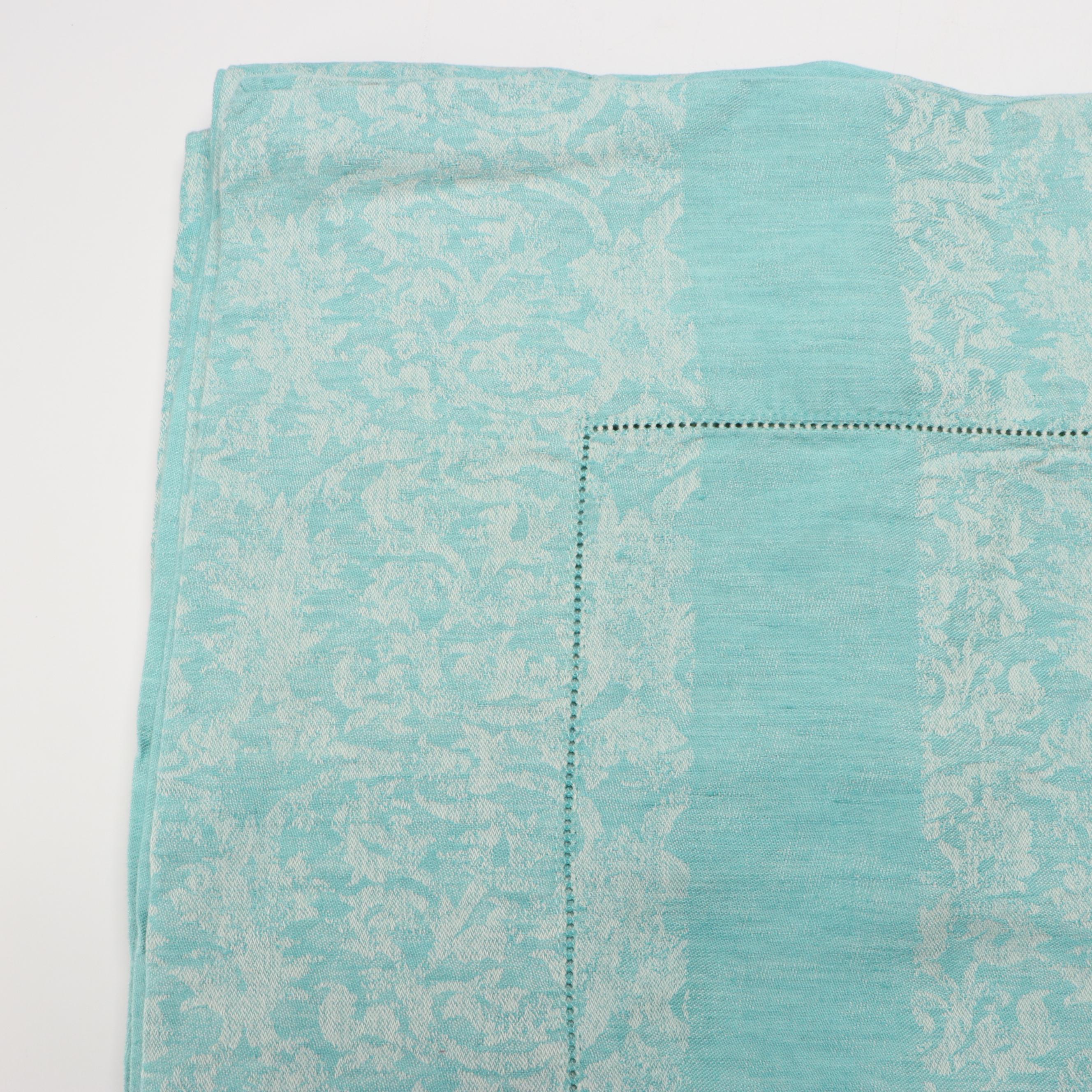 Leitner Leinen Aqua Linen Tablecloth