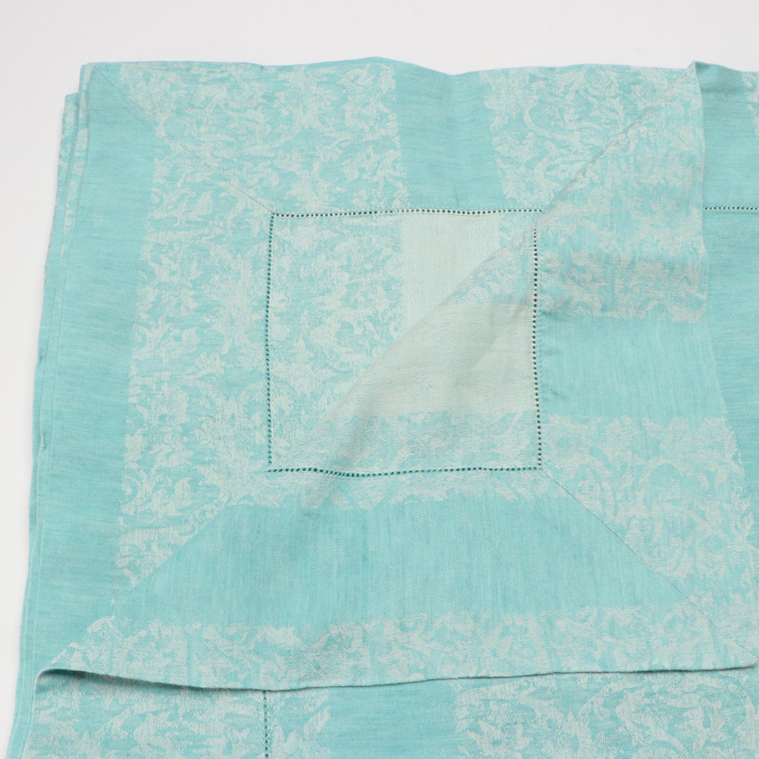 Leitner Leinen Aqua Linen Tablecloth
