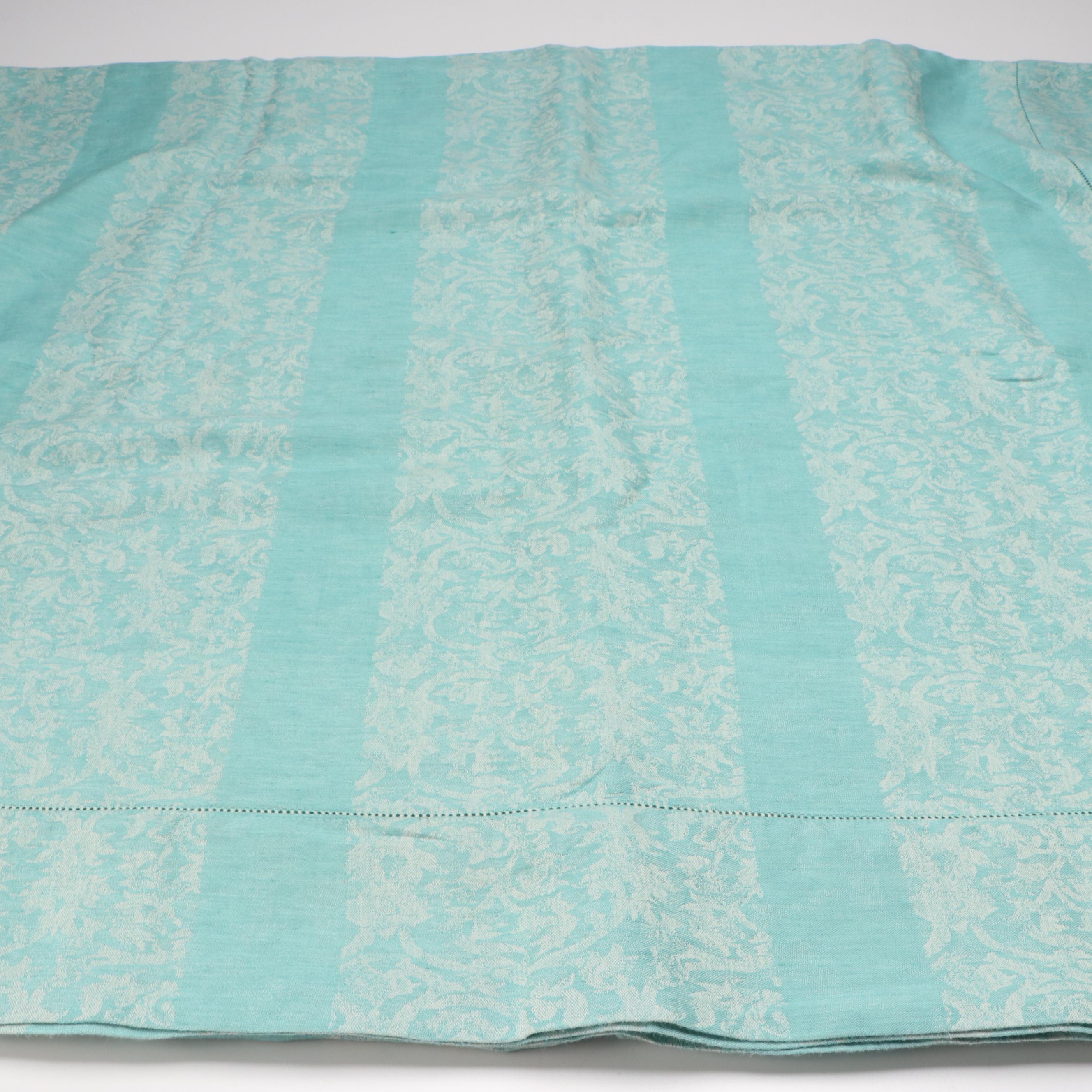 Leitner Leinen Aqua Linen Tablecloth