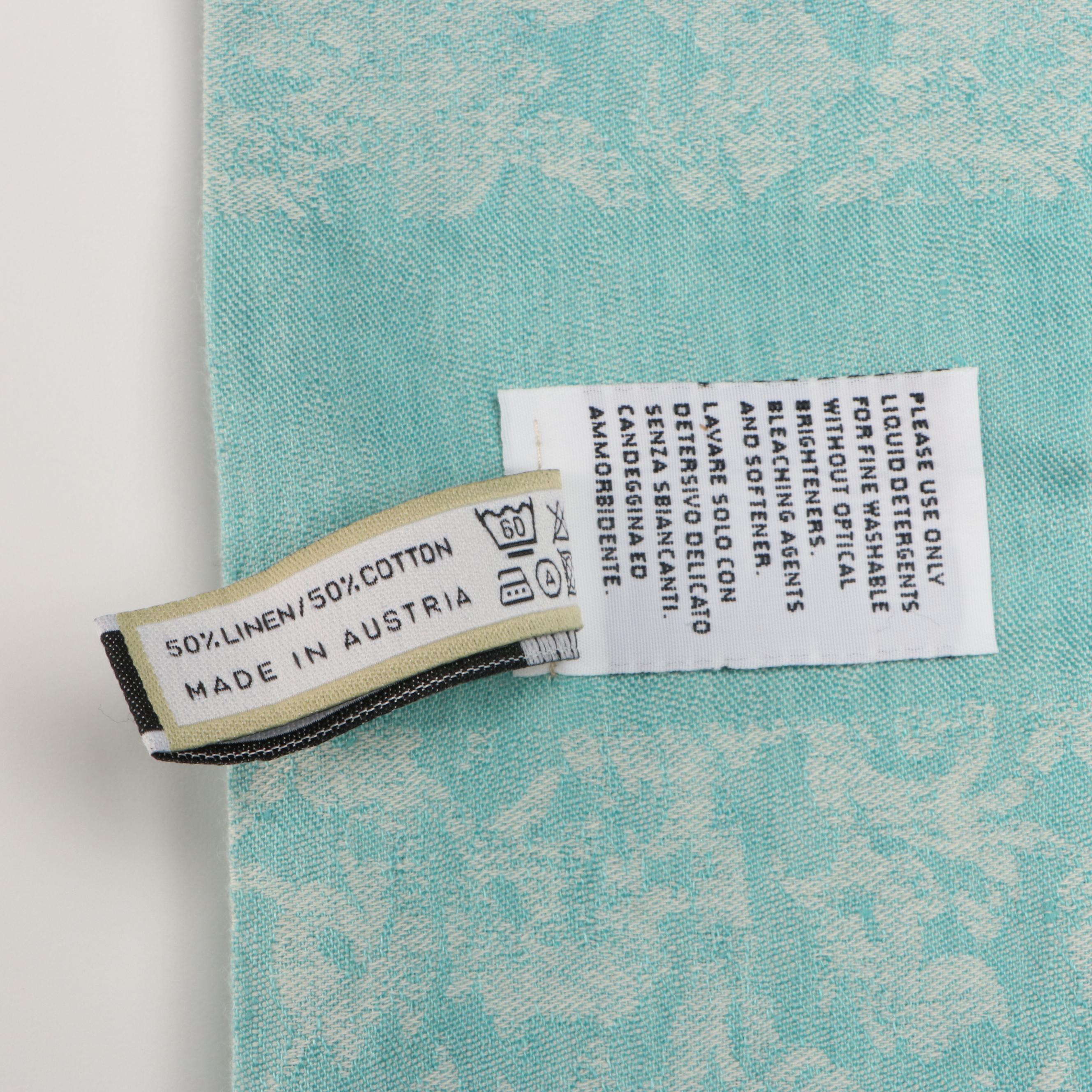 Leitner Leinen Aqua Linen Tablecloth