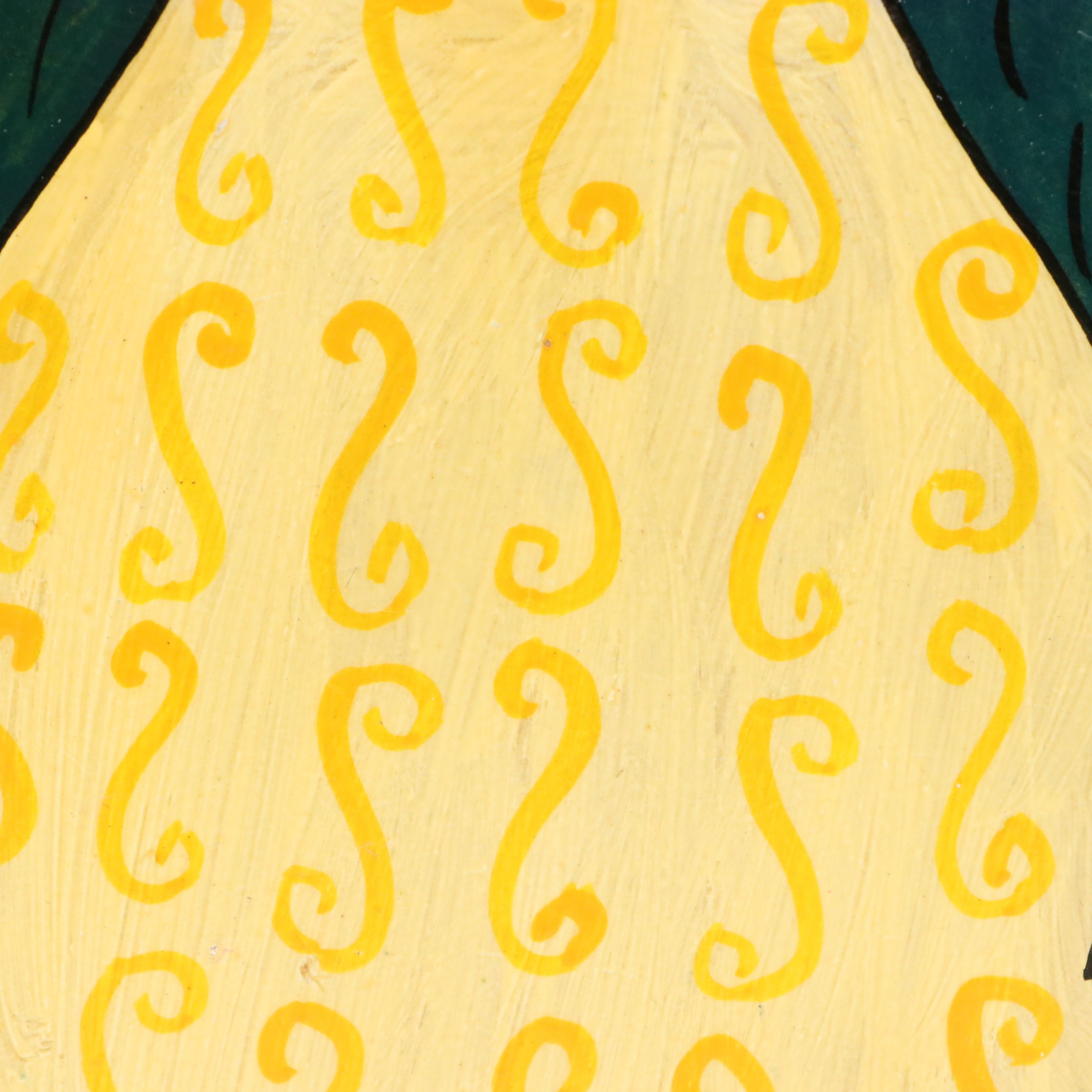 Santiago Lorenzo Mexican Folk Art Painting "Nuestra Señora de la Candelaria"