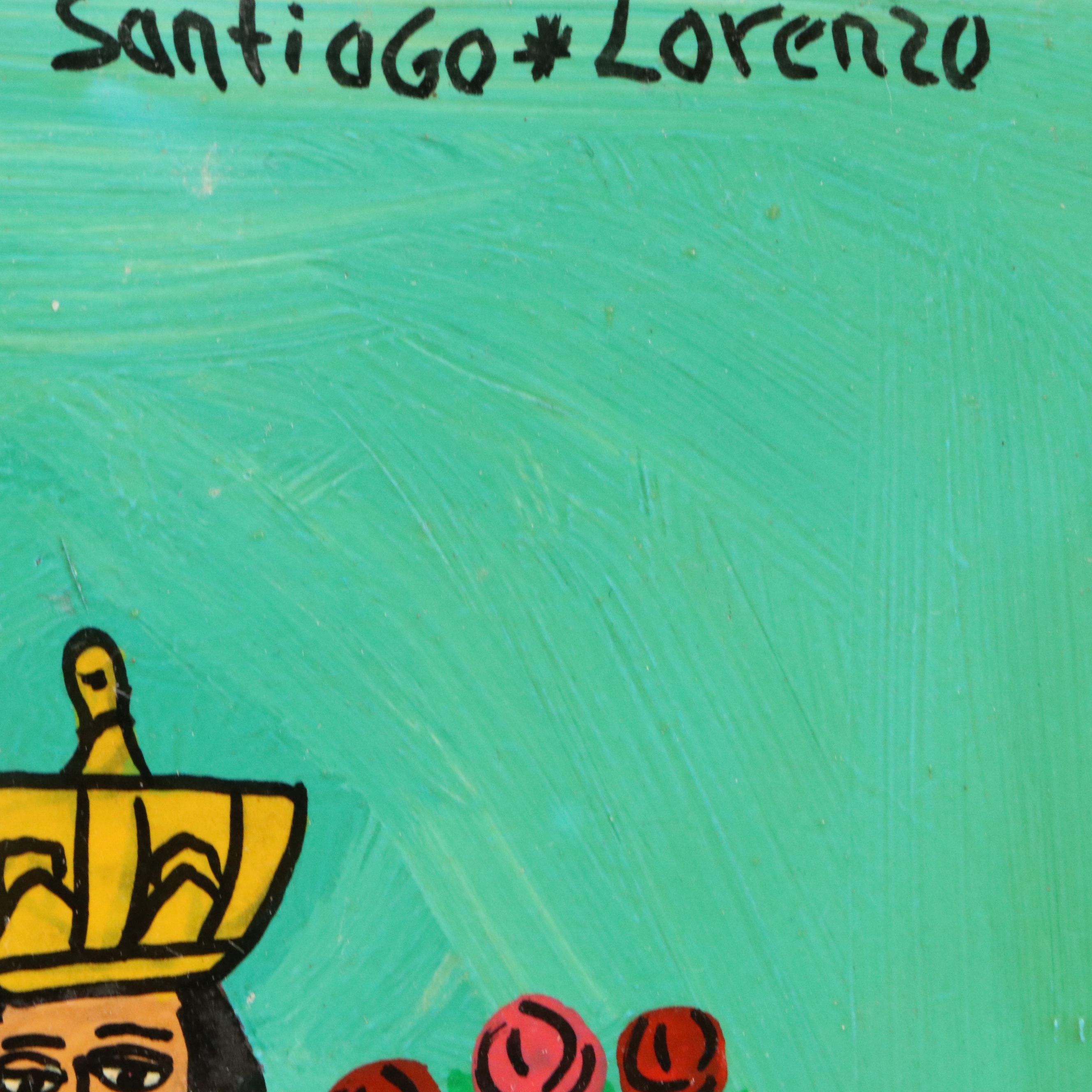 Santiago Lorenzo Mexican Folk Art Painting "Nuestra Señora de la Candelaria"