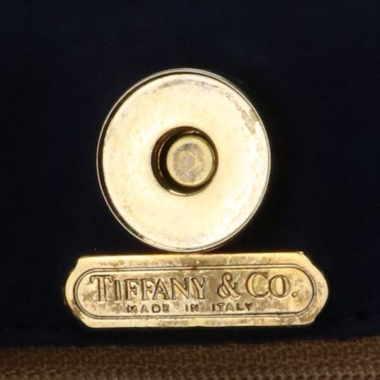 Tiffany & Co. Chain Link Bucket Bag in Blue Suede and Leather