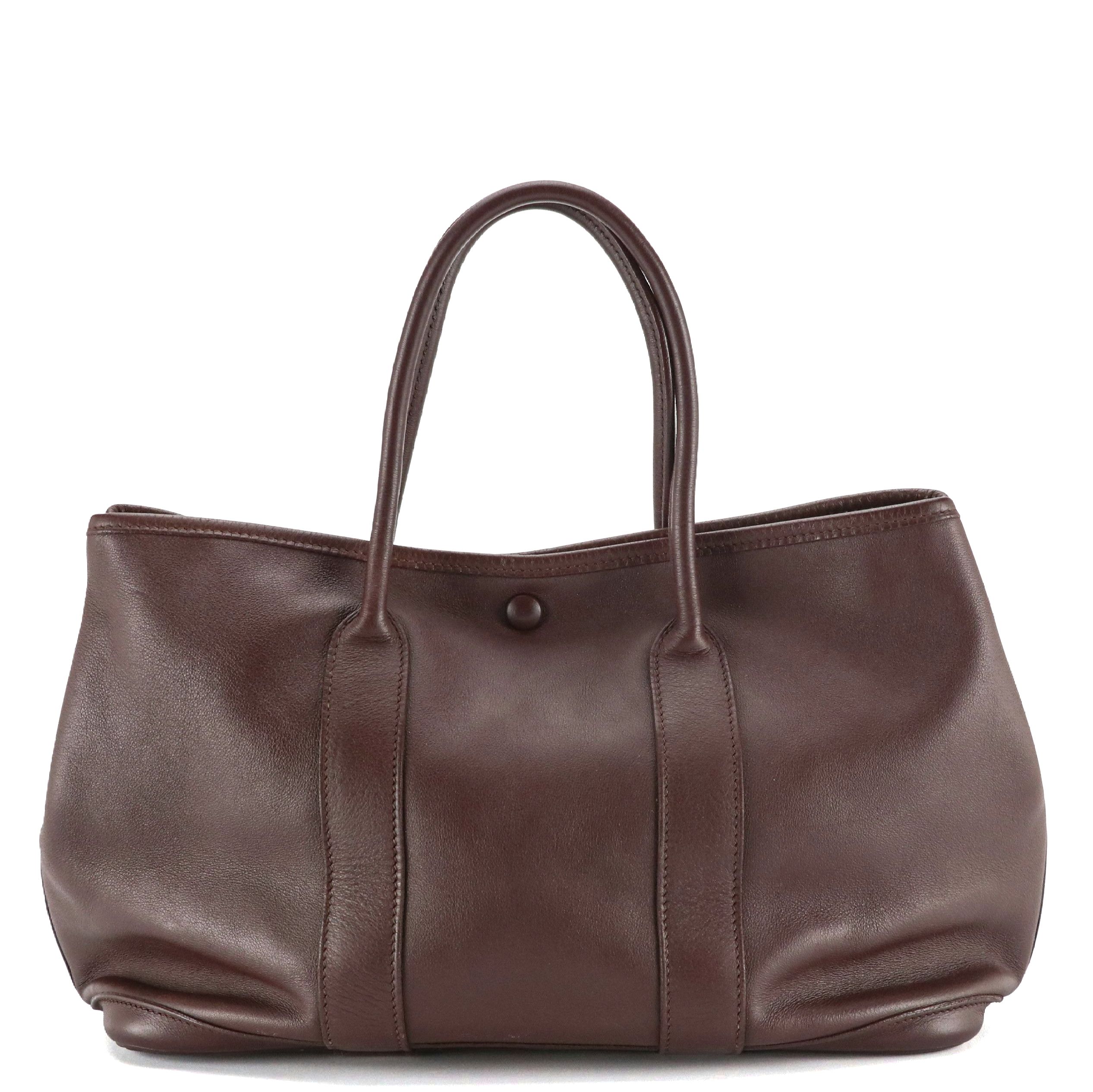 Hermès Garden Party 30 Tote in Chocolate Brown Leather