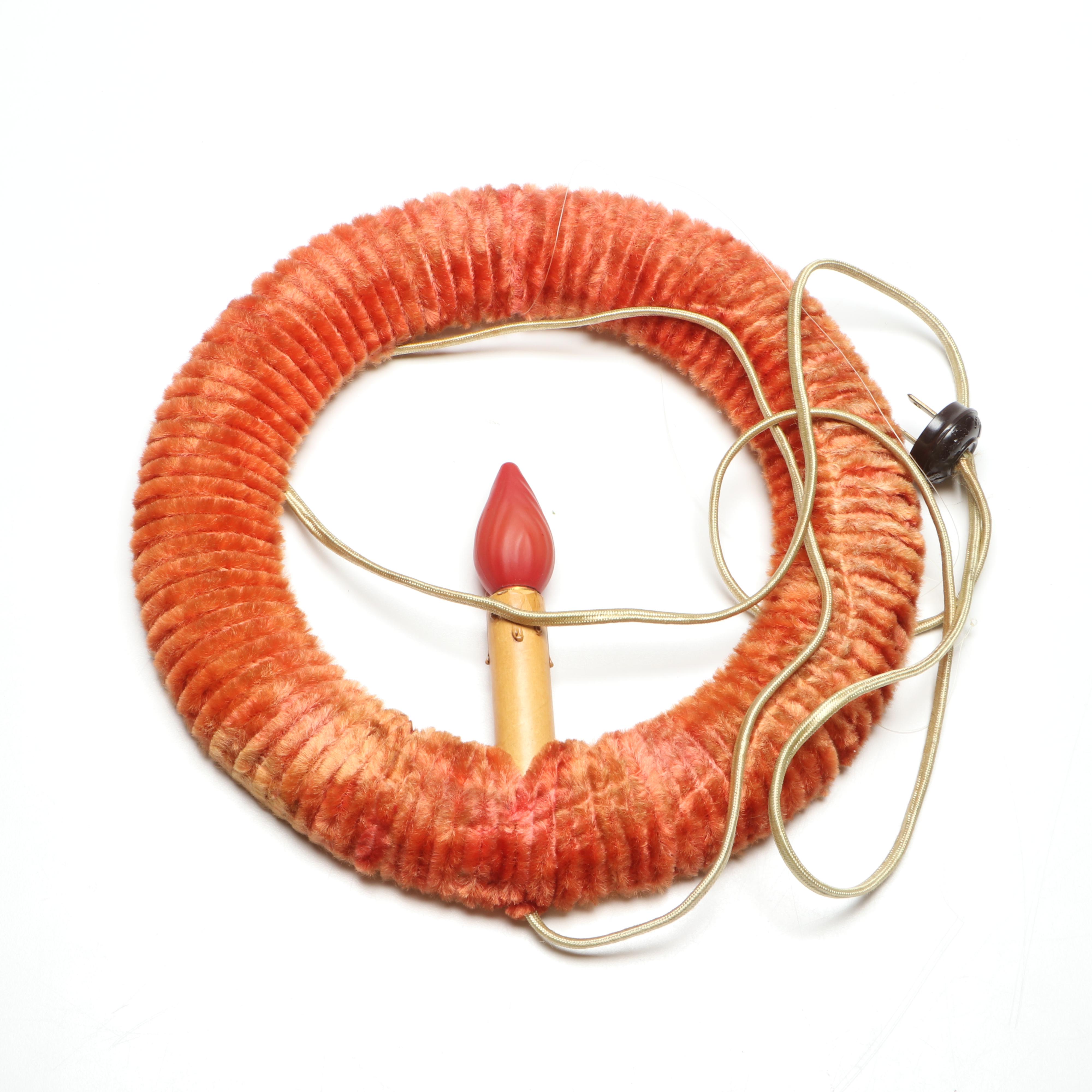 Paramount Silky Chenille Wreaths and More Christmas Decorations, Mid-20th C.