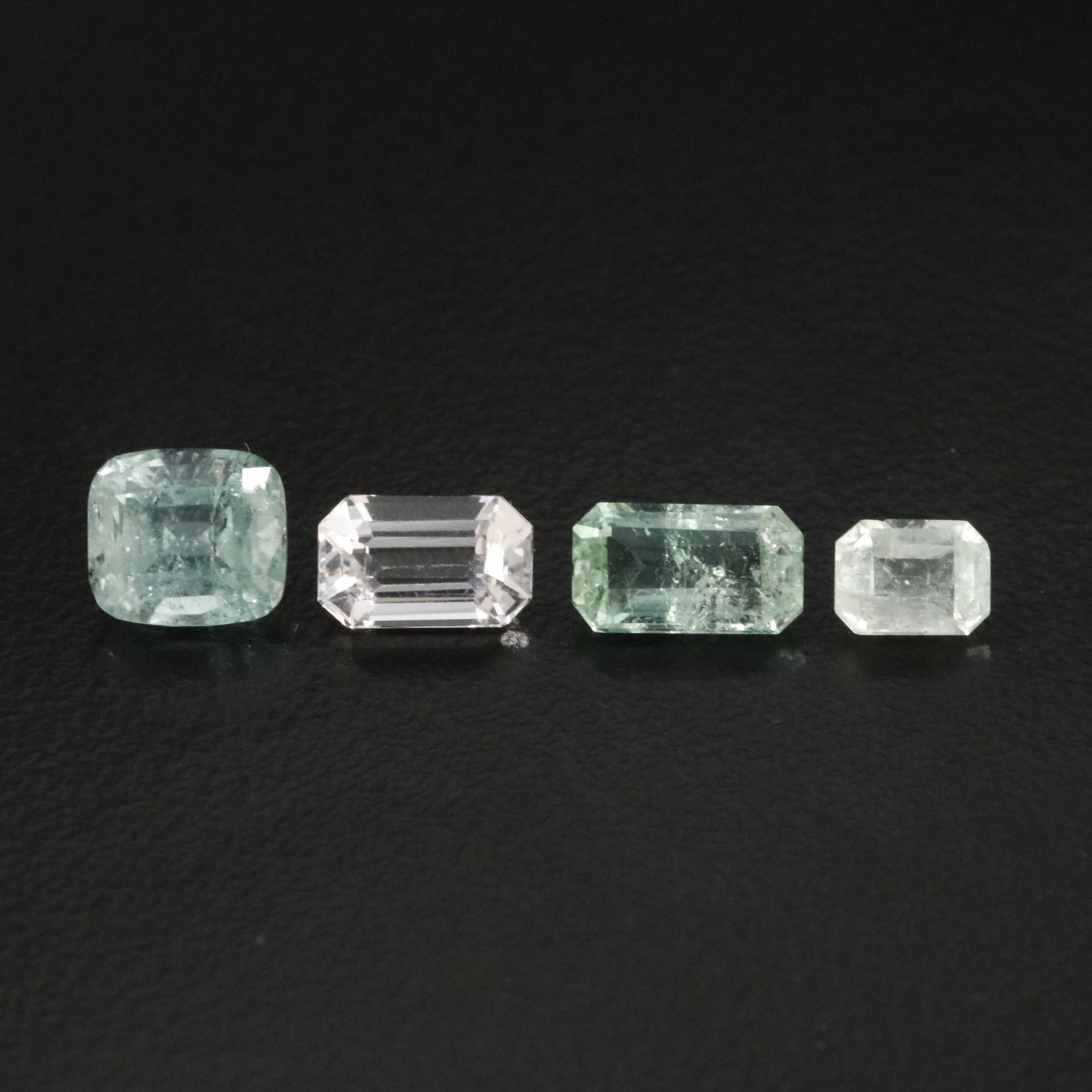 Loose 4.31 CTW Morganite, Emerald and Tourmaline Selection