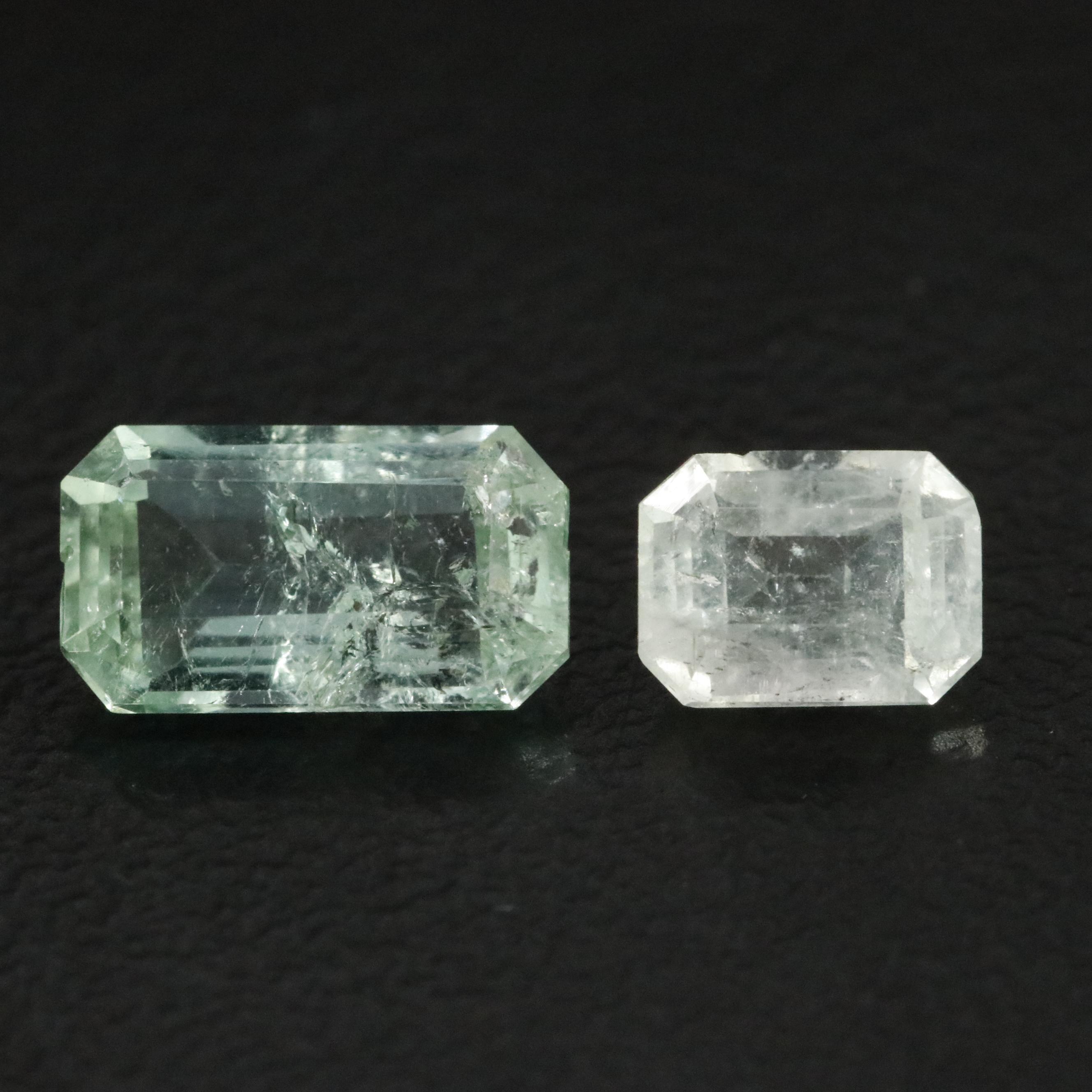 Loose 4.31 CTW Morganite, Emerald and Tourmaline Selection