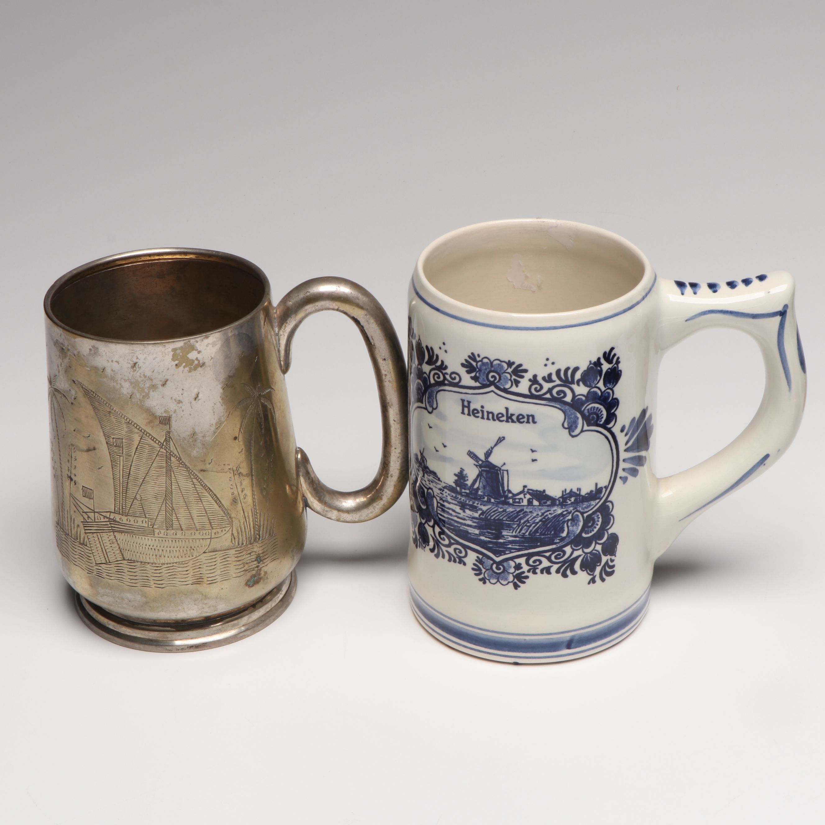 Avon Brazilian Nautical and Wildlife Themed Steins with Other Handmade Beer Mugs