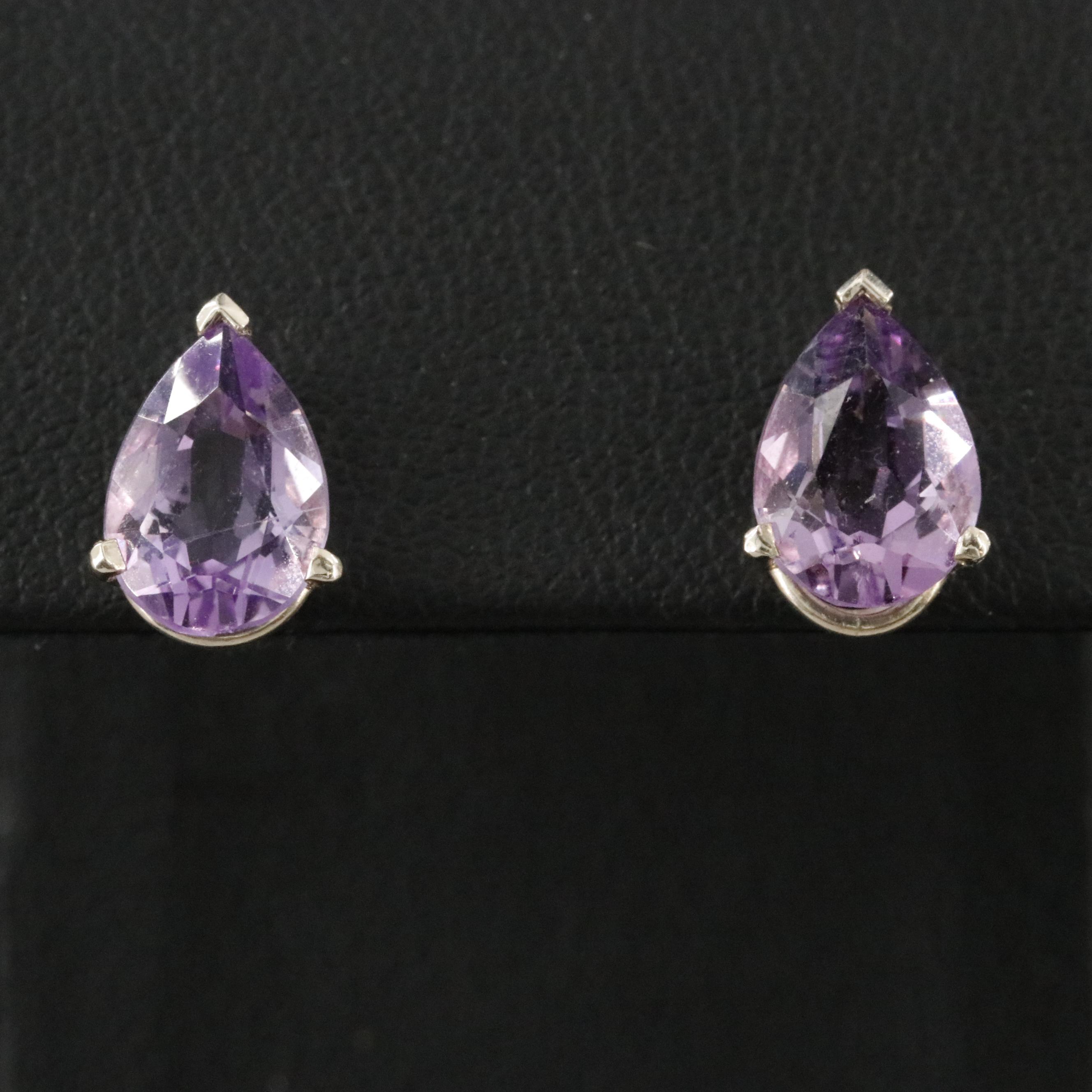 14K Amethyst Stud Earrings