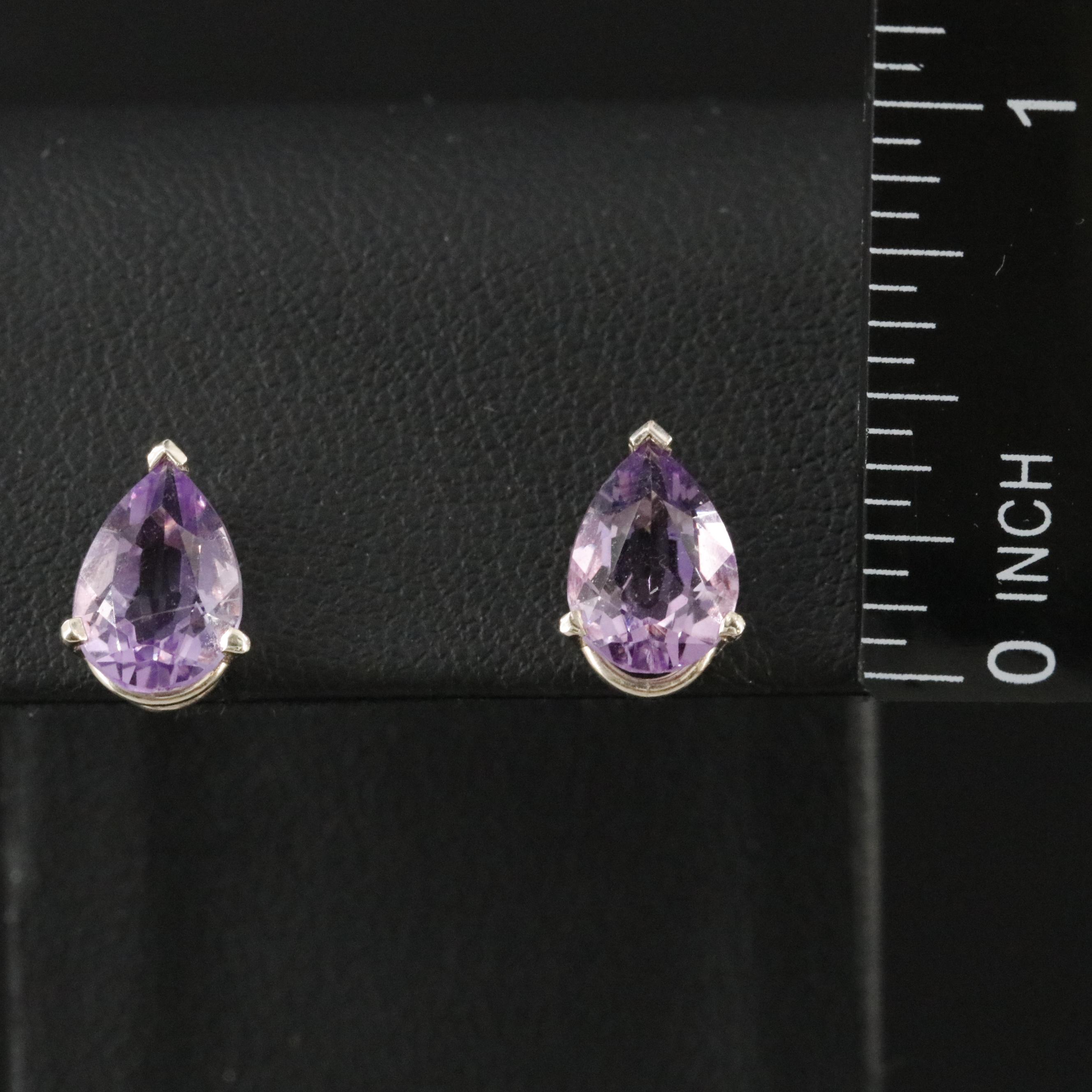14K Amethyst Stud Earrings